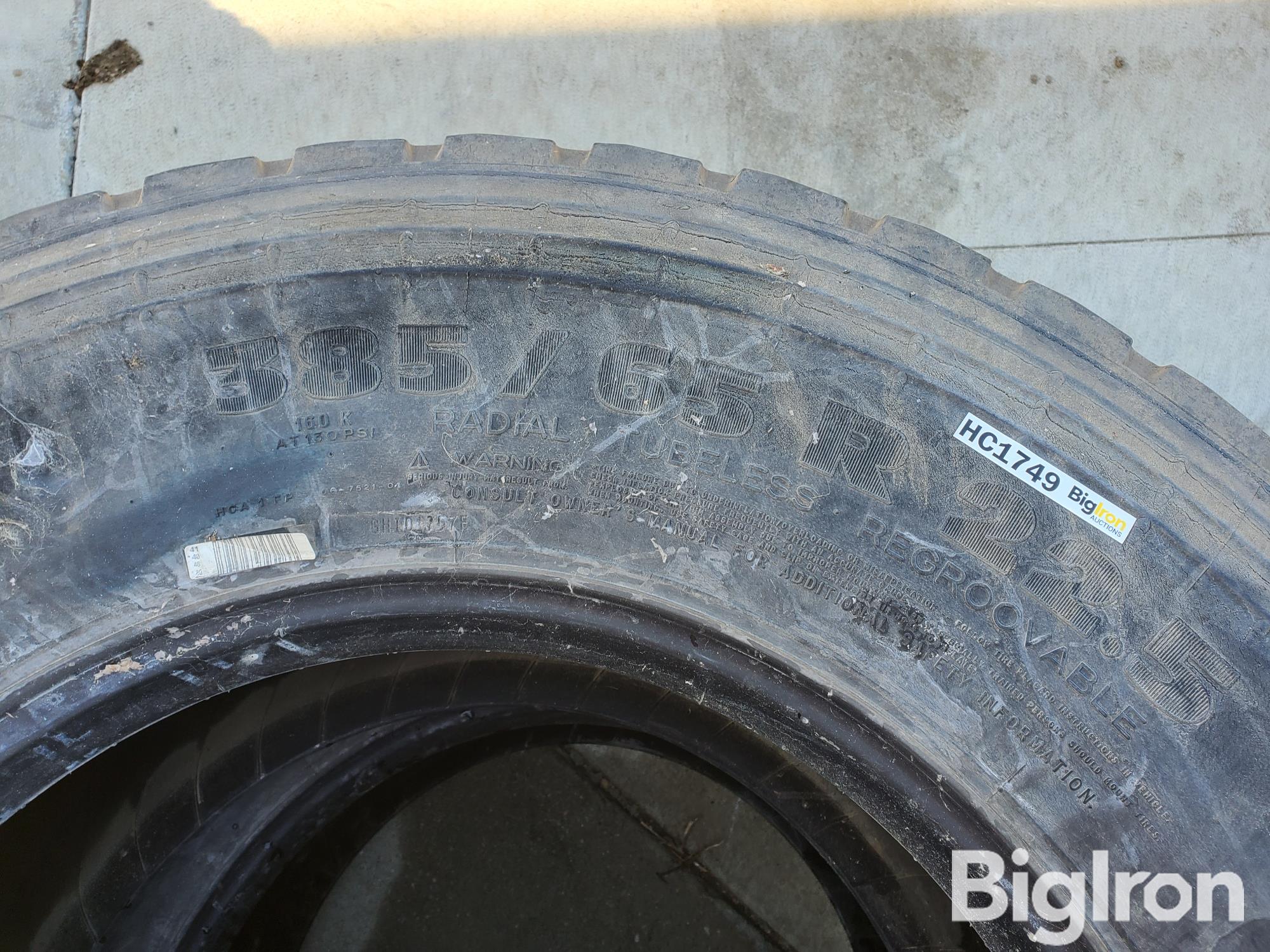 Michelin 385/65R22.5 Tires BigIron Auctions