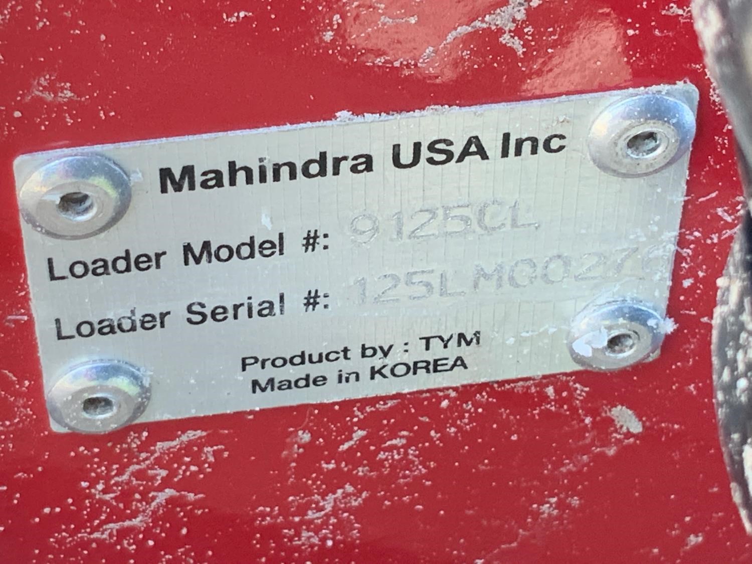 Mahindra 9125CL Front Loader w/ 92