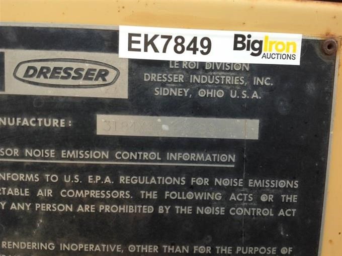 1989 Leroi Dresser 175 Portable Air Compressor Bigiron Auctions