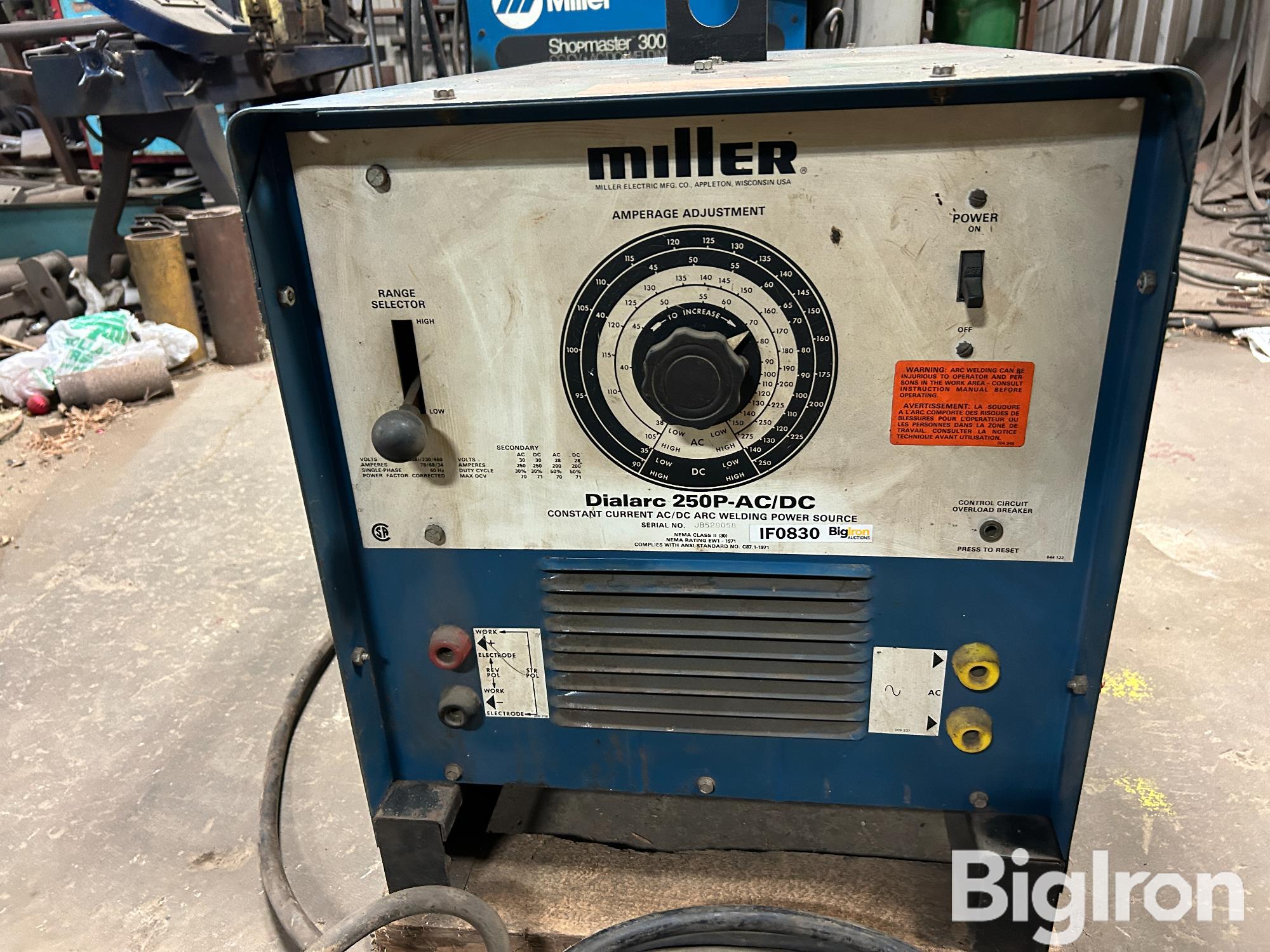 Miller Dialarc 250PAC/DC Stick Welder BigIron Auctions