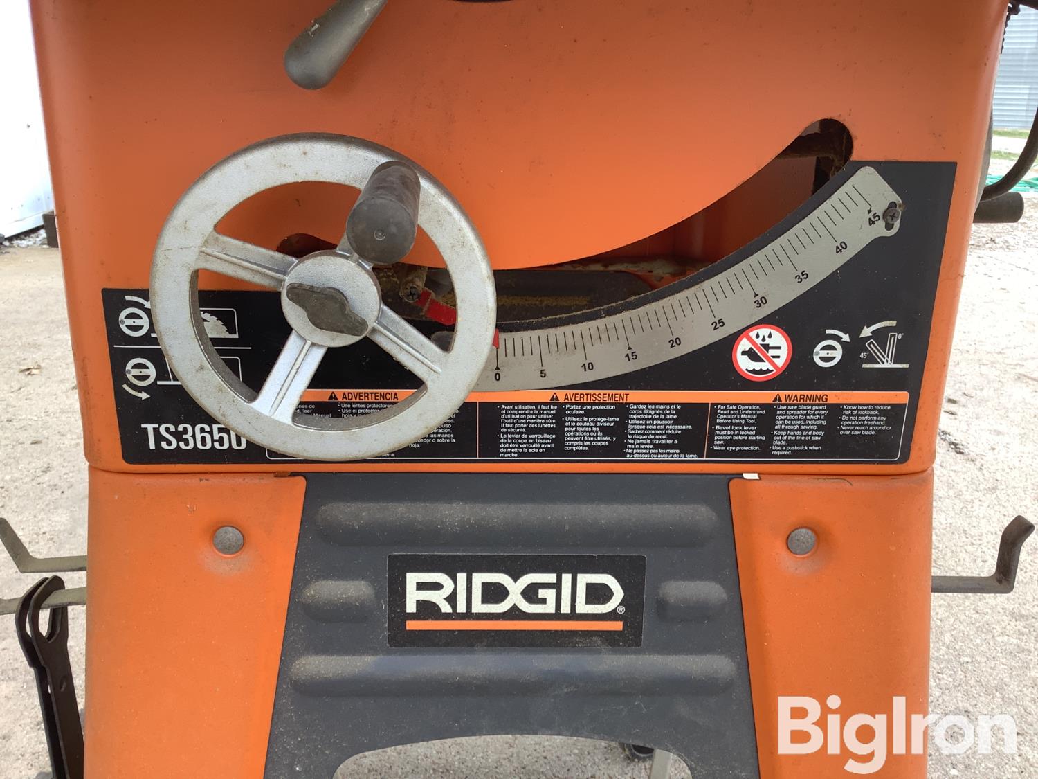 Rigid TS3650 10" Table Saw BigIron Auctions