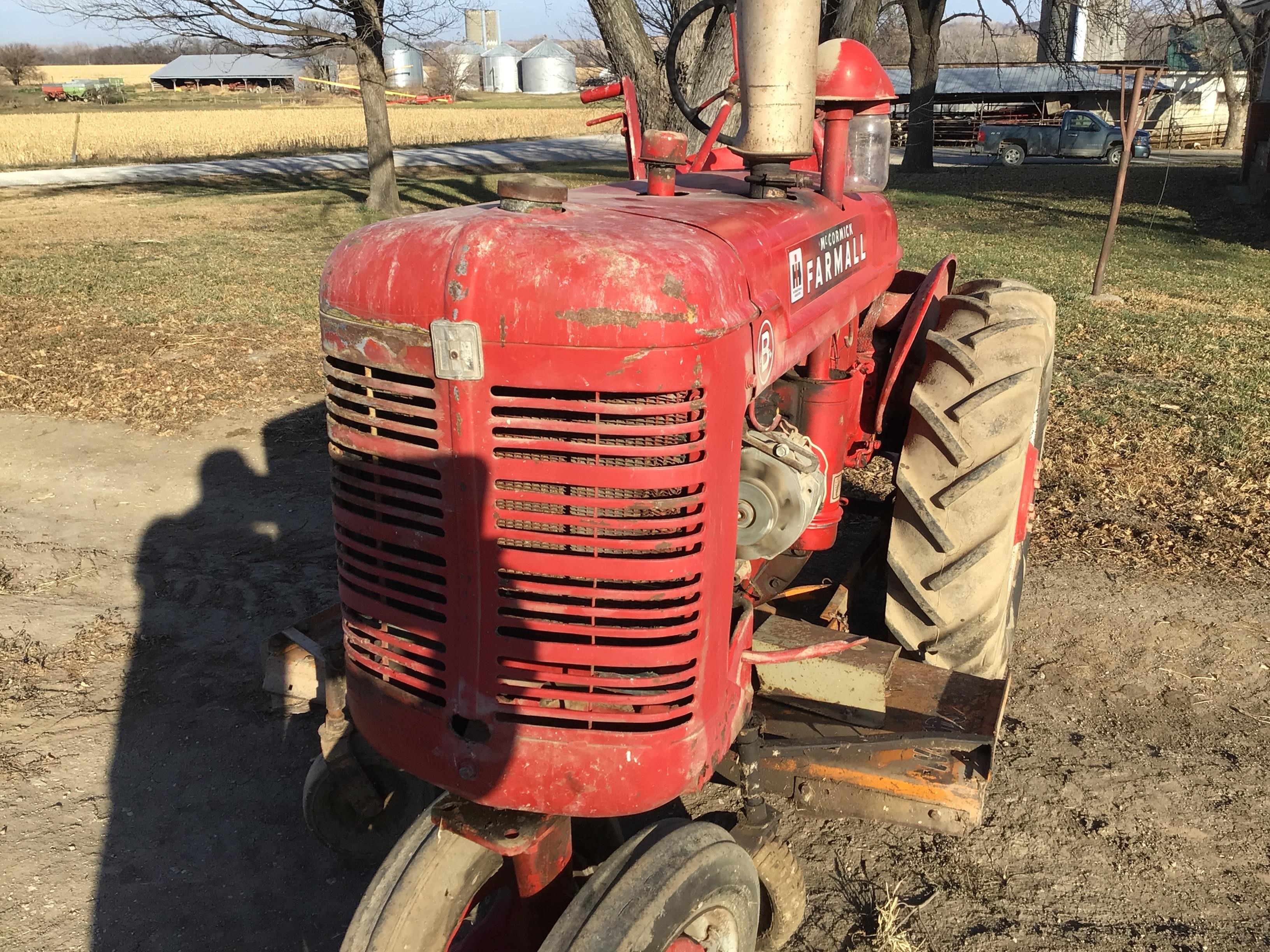 1944 Farmall B Culti-Vision 2WD Tractor W/Belly Mower BigIron Auctions