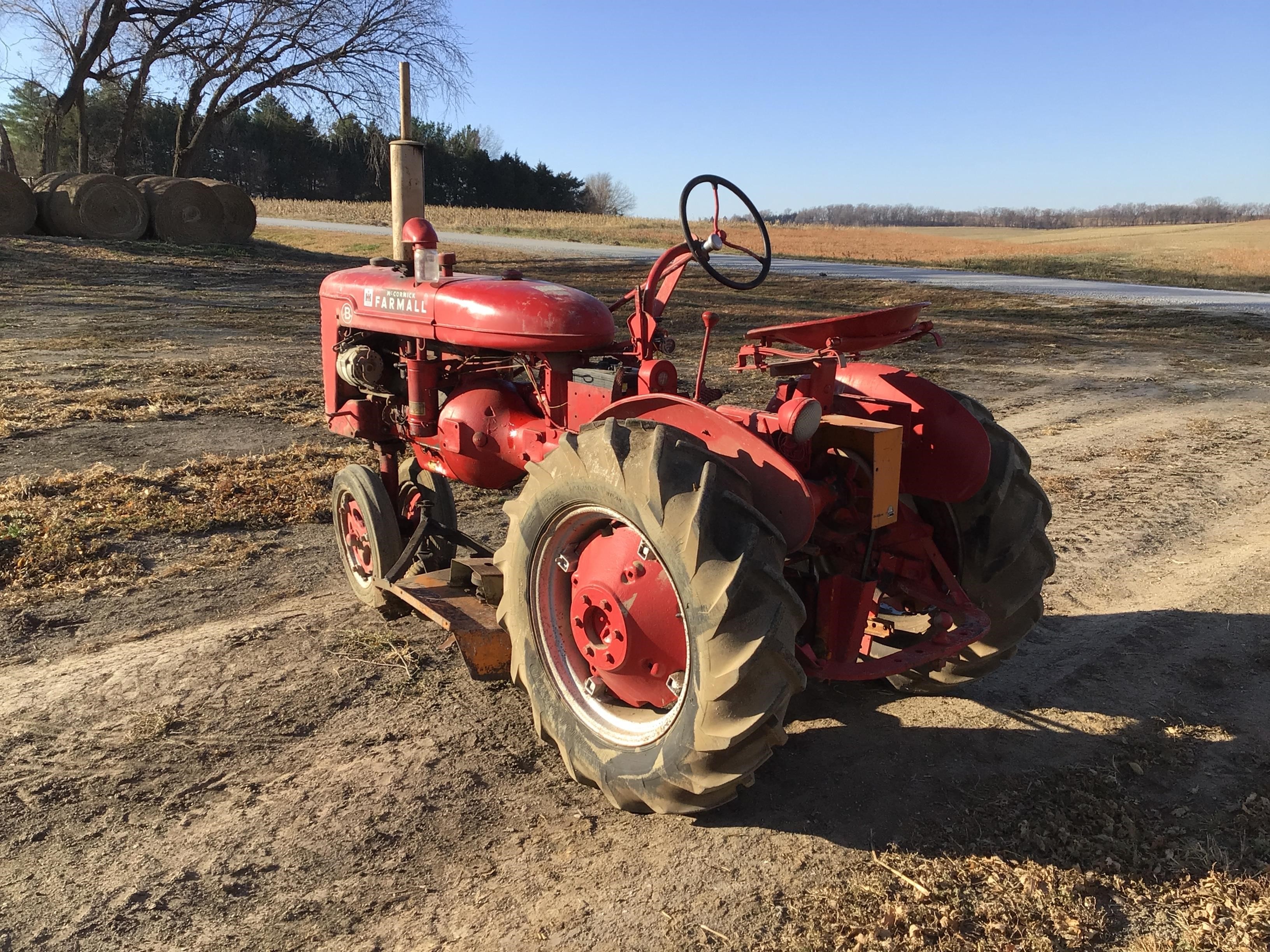 1944 Farmall B Culti-Vision 2WD Tractor W/Belly Mower BigIron Auctions