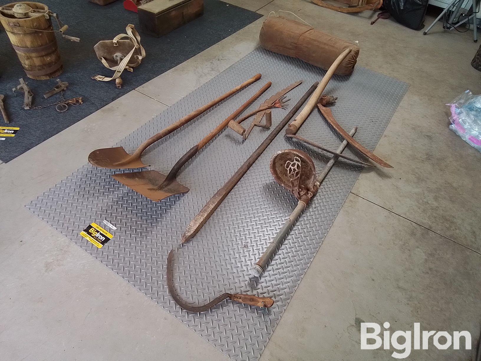 Assorted Old Tools And Scythe S Bigiron Auctions