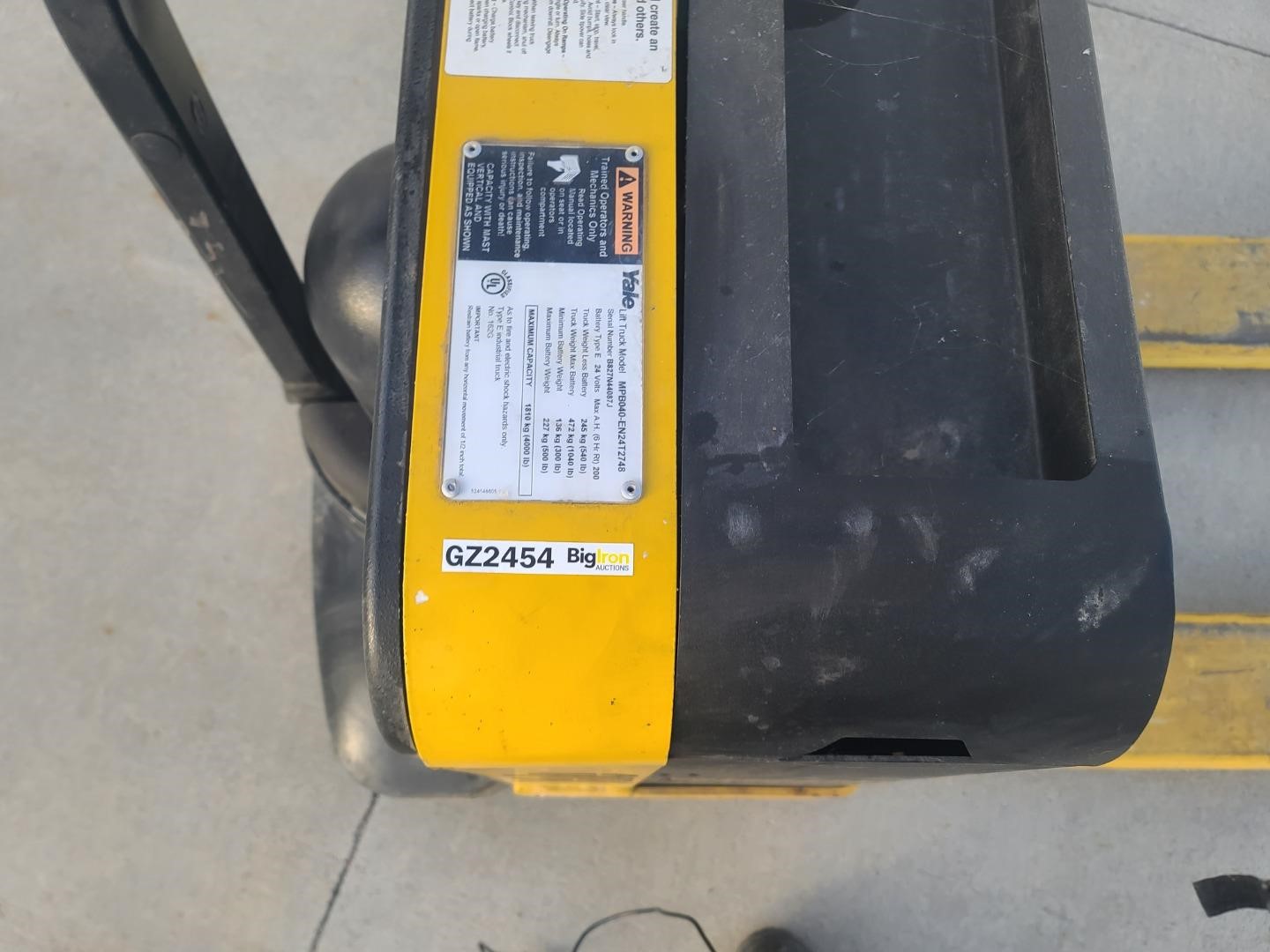 Yale MP8040 Electric Pallet Jack BigIron Auctions