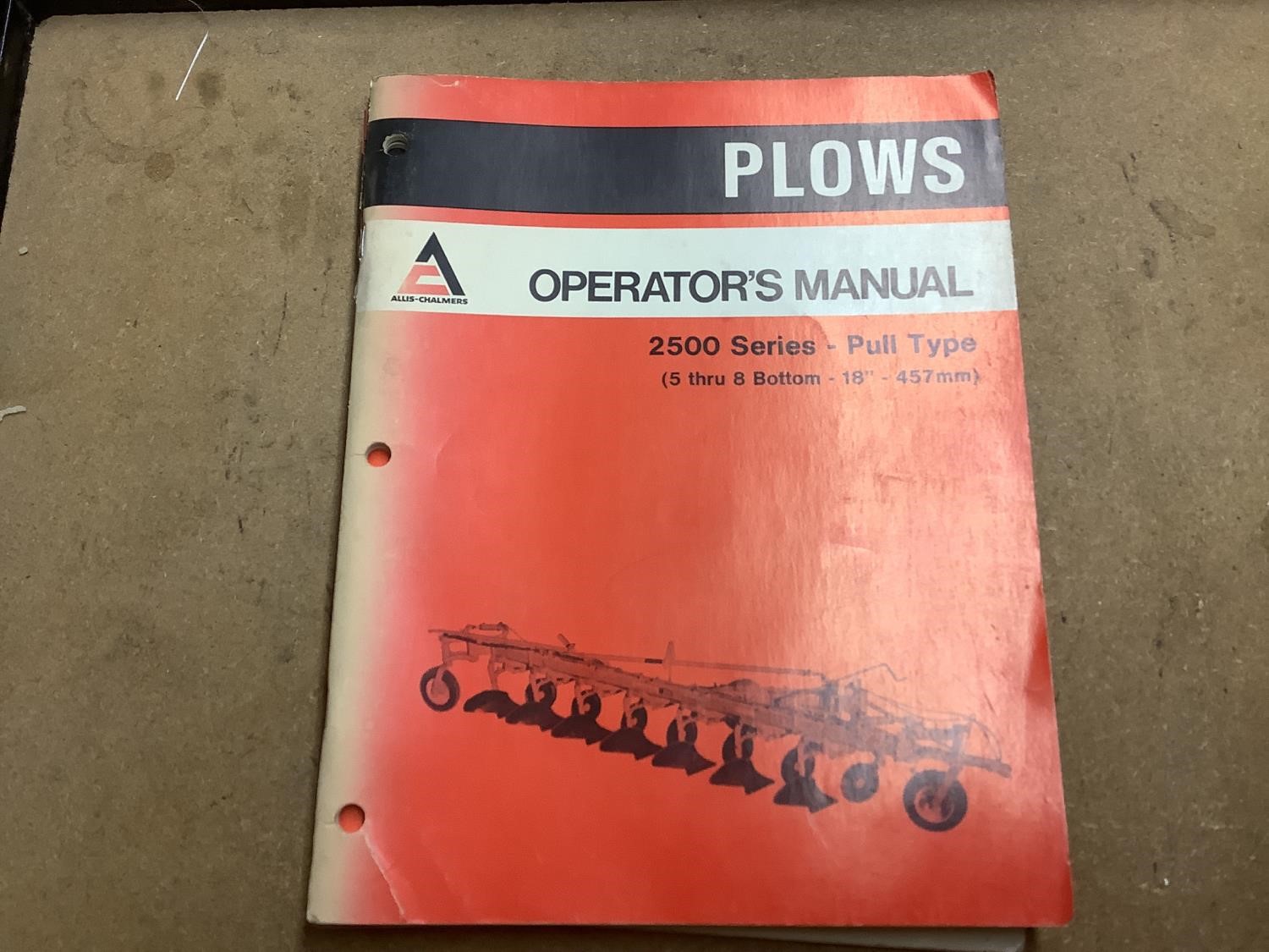 Allis-Chalmers Plows Operator Manuals BigIron Auctions