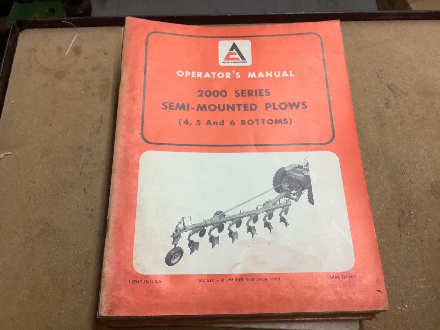 Allis-Chalmers Plows Operator Manuals BigIron Auctions