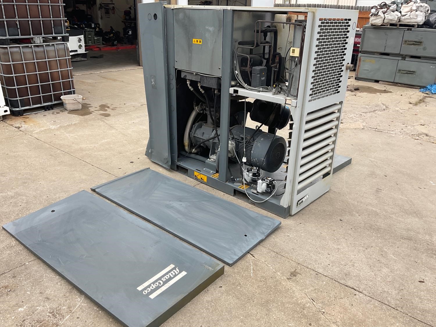 Atlas Copco Ga Ff Rotary Screw Air Compressor W Air Dyrer Bigiron Auctions