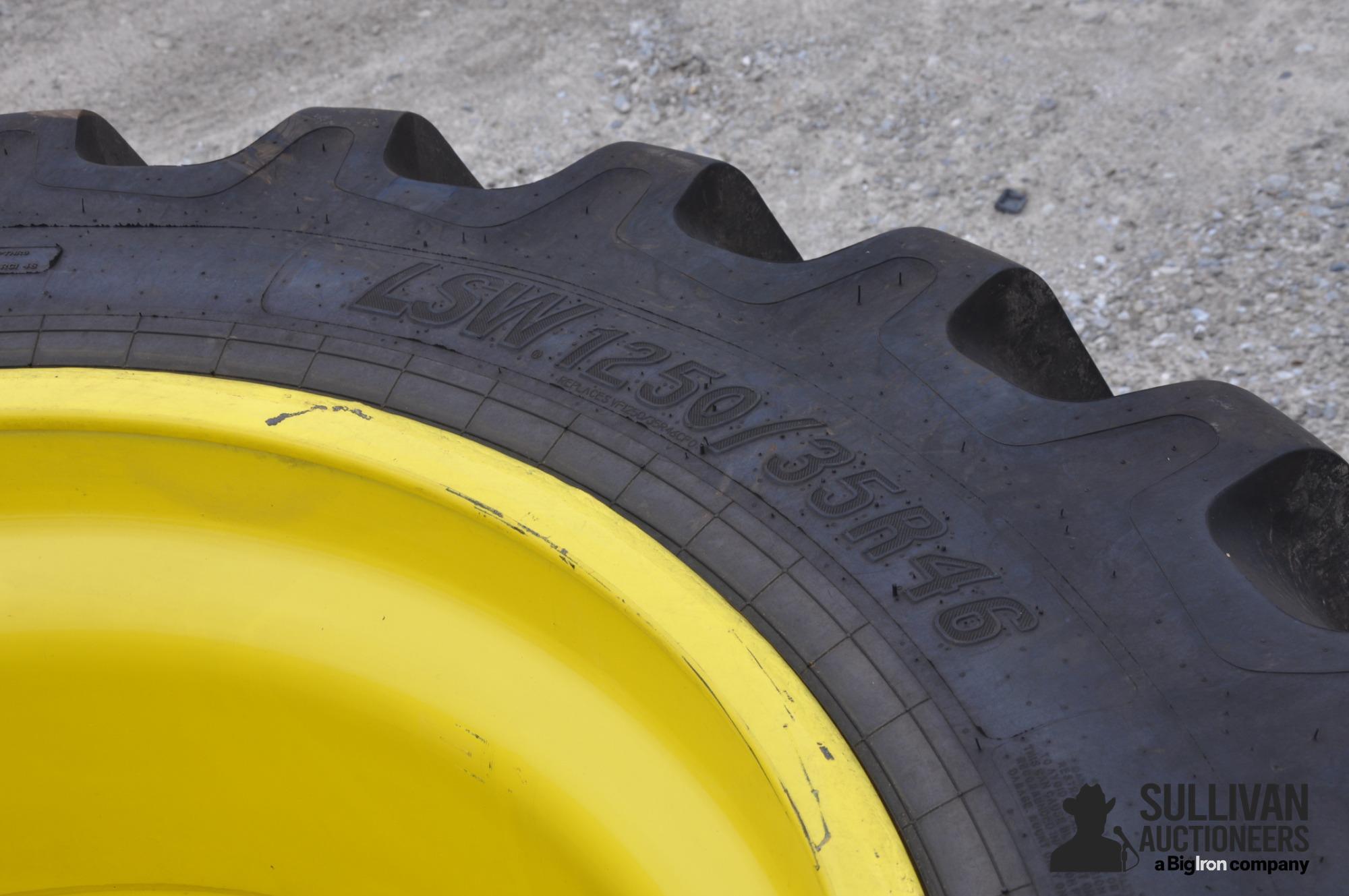 Goodyear LSW1250/35R46 Tires On 20-bolt John Deere Wheels (BID PER UNIT ...