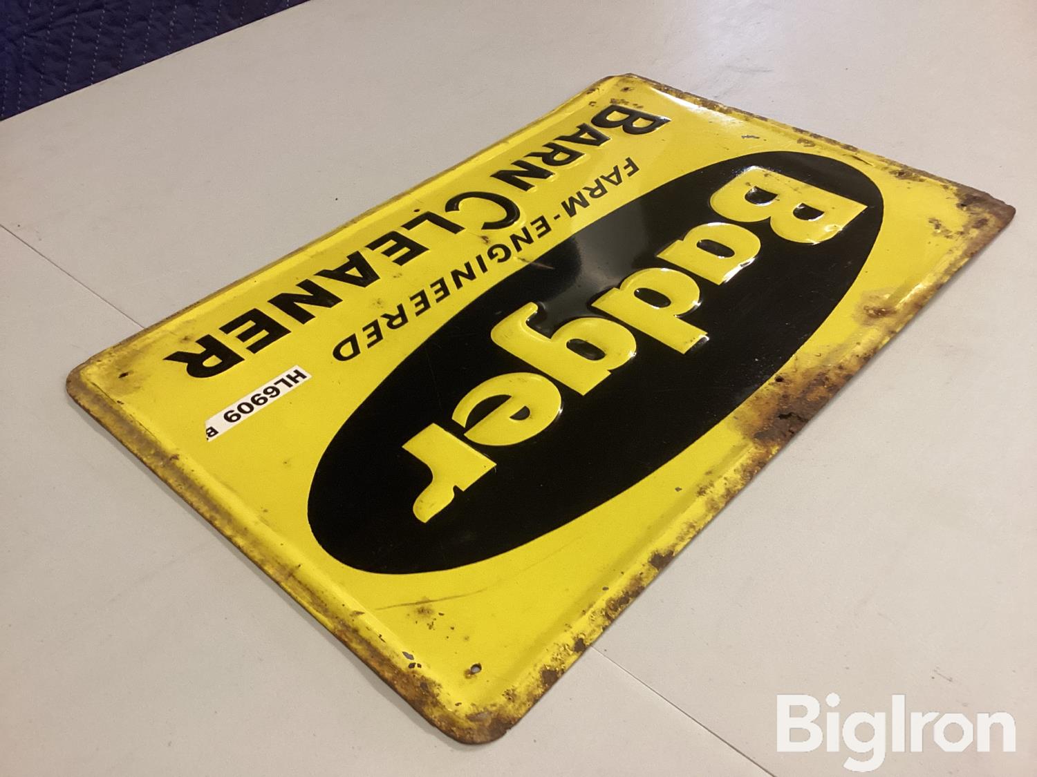 Badger Barn Cleaner Sign BigIron Auctions