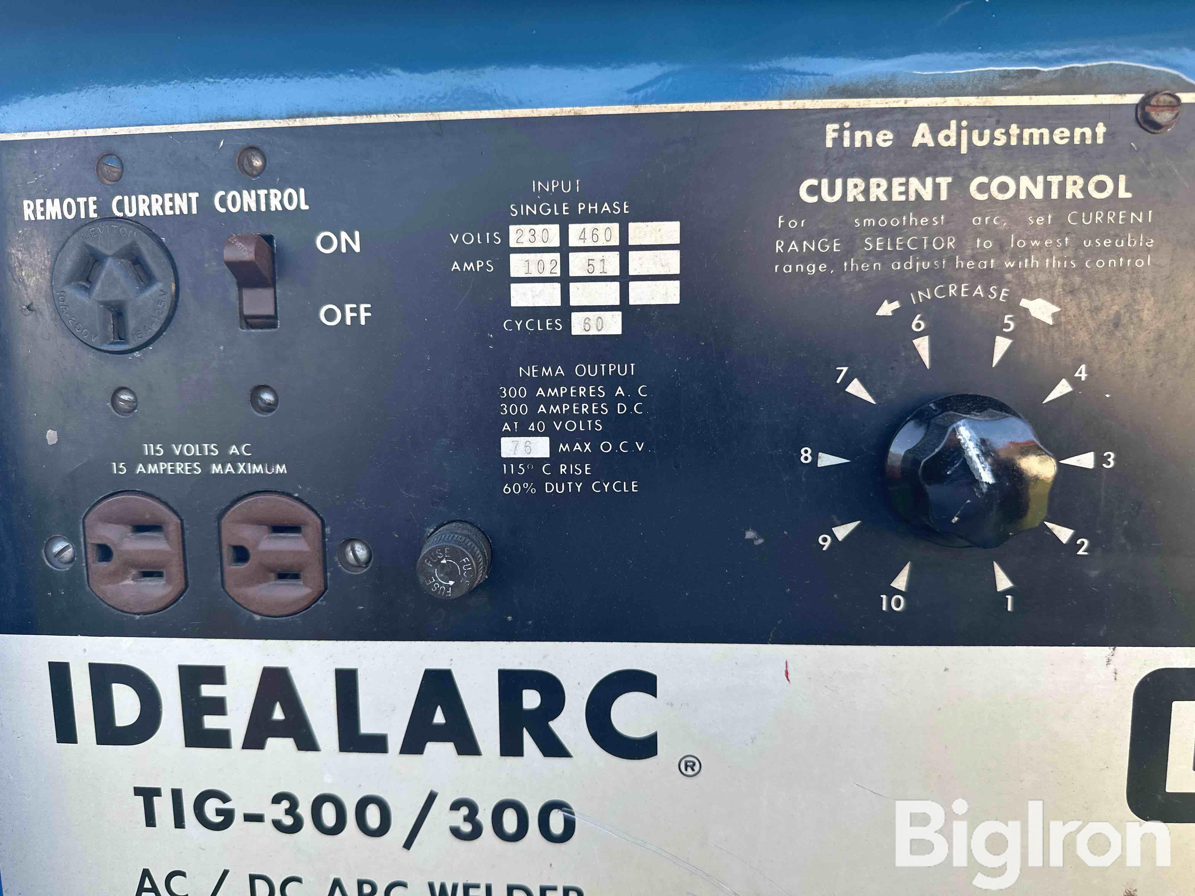 Lincoln Idealarc Tig 300 Acdc Arc Welder Bigiron Auctions 6839