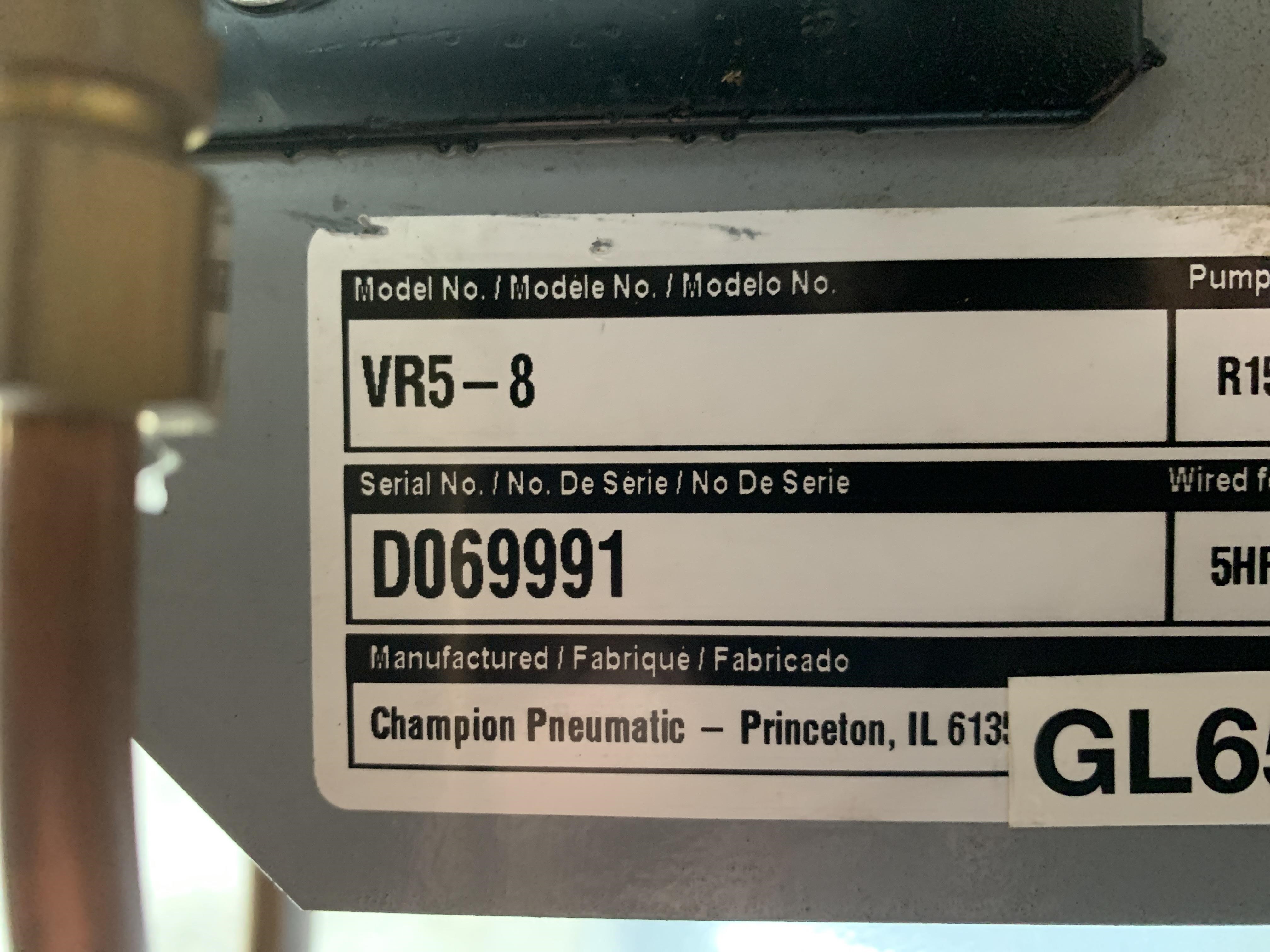 Gardner Denver VR5-8 Air Compressor BigIron Auctions