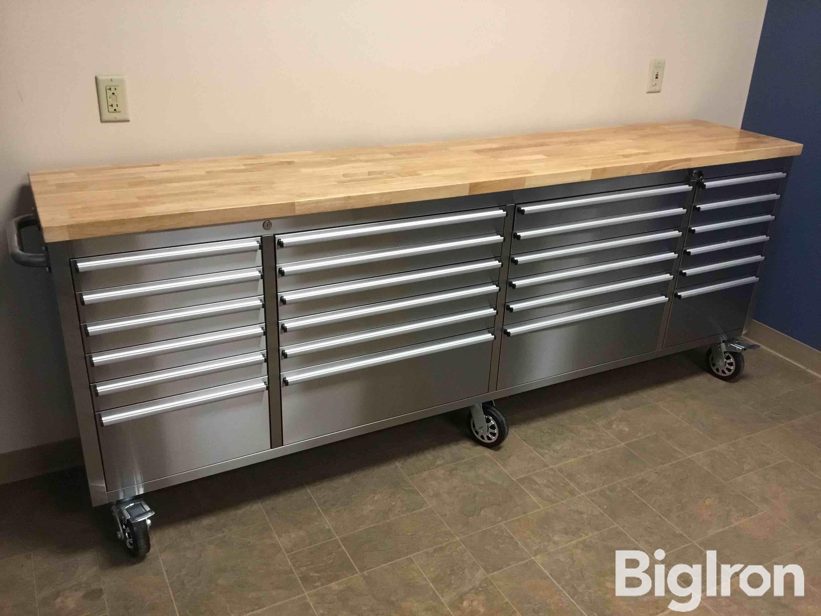 2023 96 24 Drawer Stainless Steel Tool Chest BigIron Auctions   20239624drawertoolcheststainlesssteeltoolchest B79c5d4163604ffab687d7c0d1d91073 