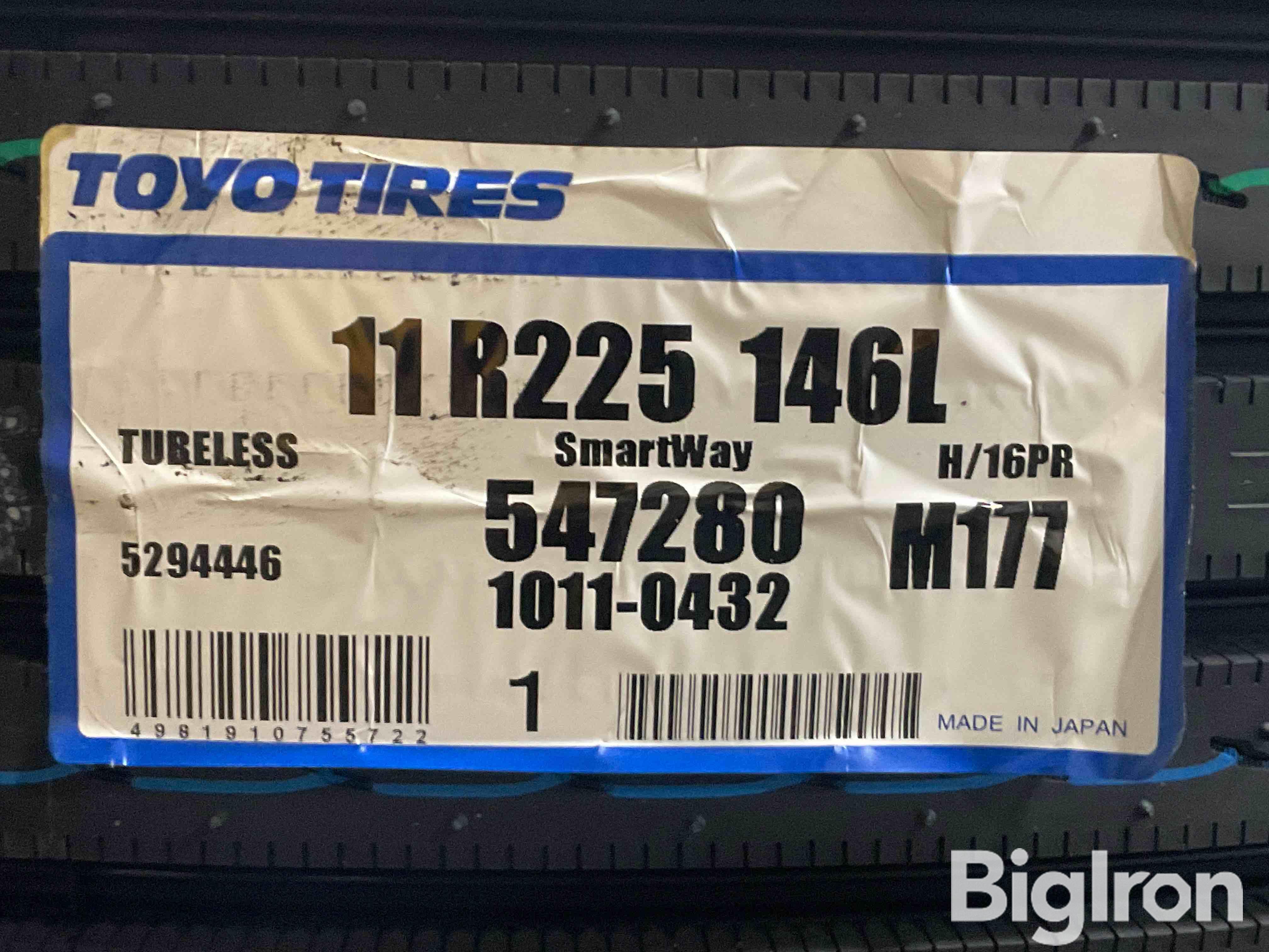 Toyo M177 11R225 16PLY Tires BigIron Auctions