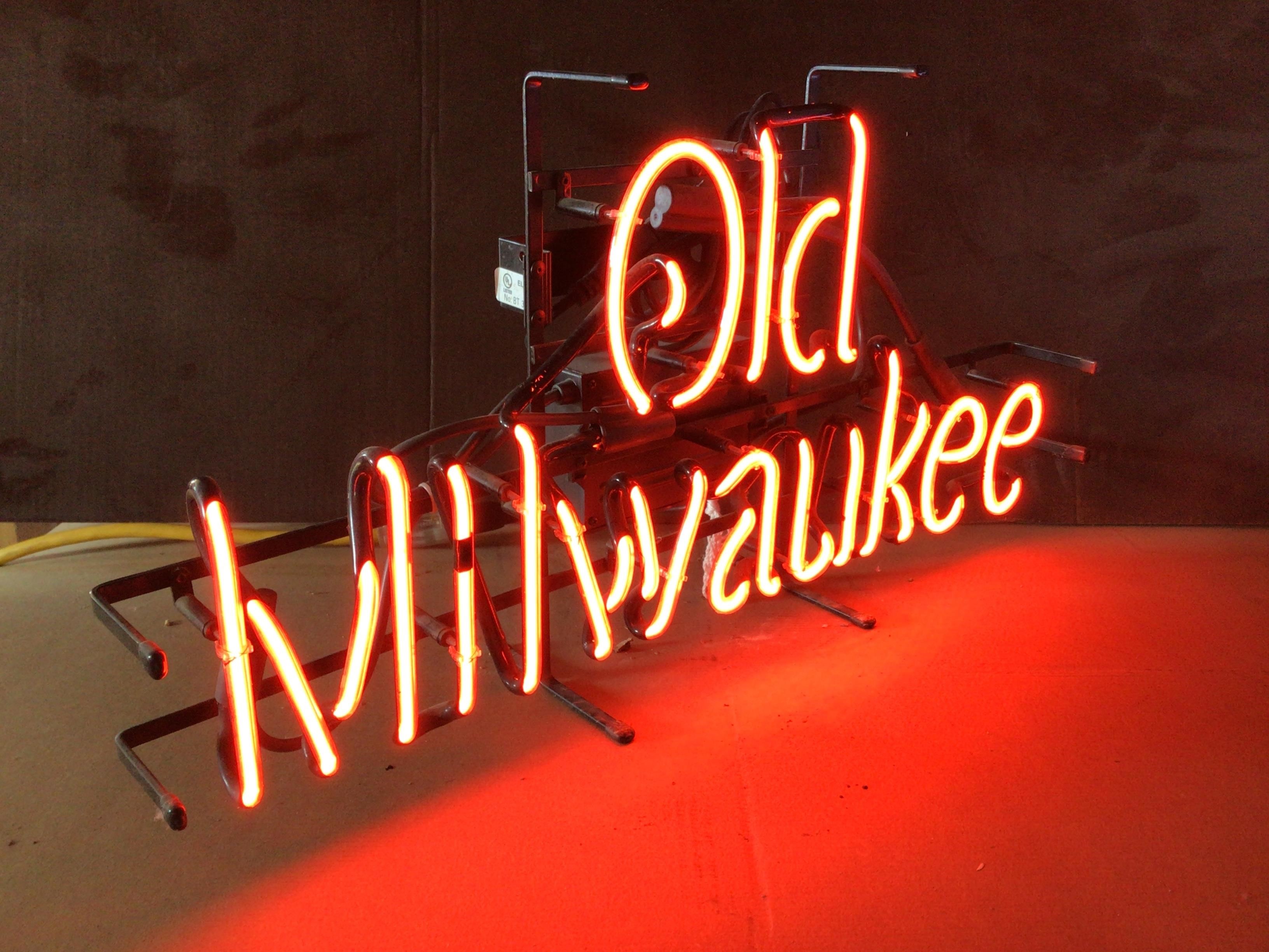 old milwaukee neon sign