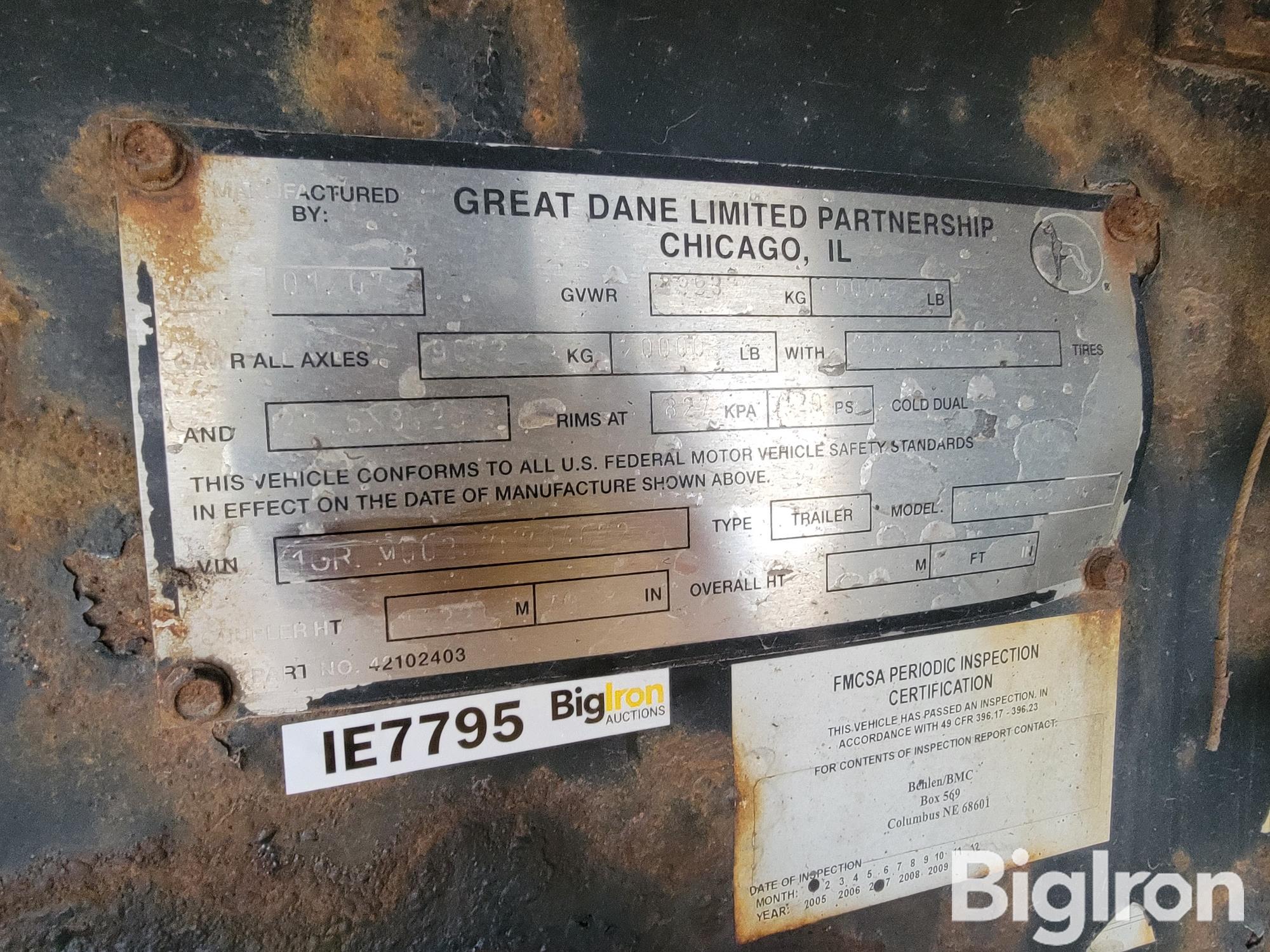 Great Dane Model and Serial Number Locator