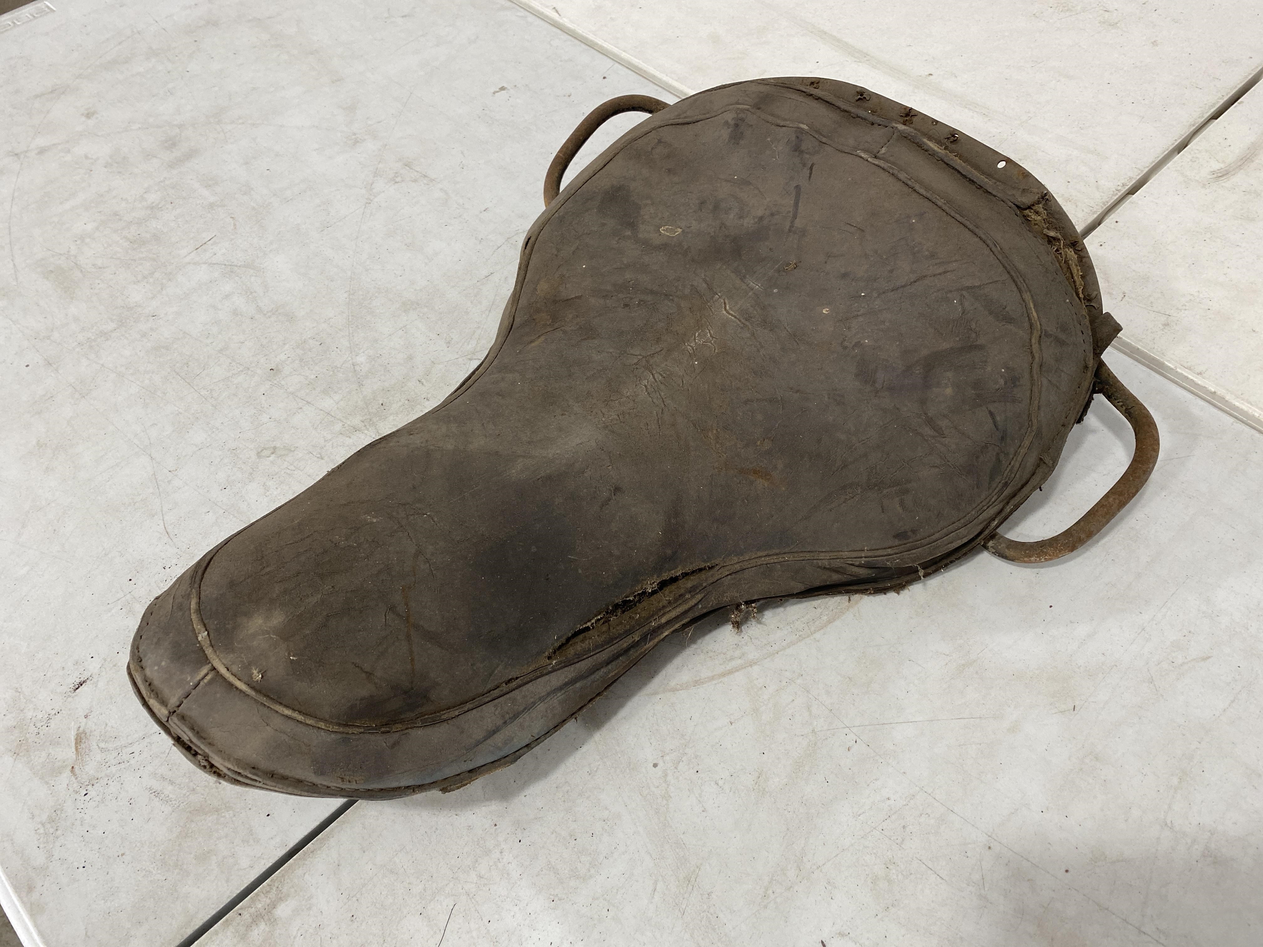 Early 1900’s Harley Davidson /Indian Vintage Leather Motorcycle Seat ...