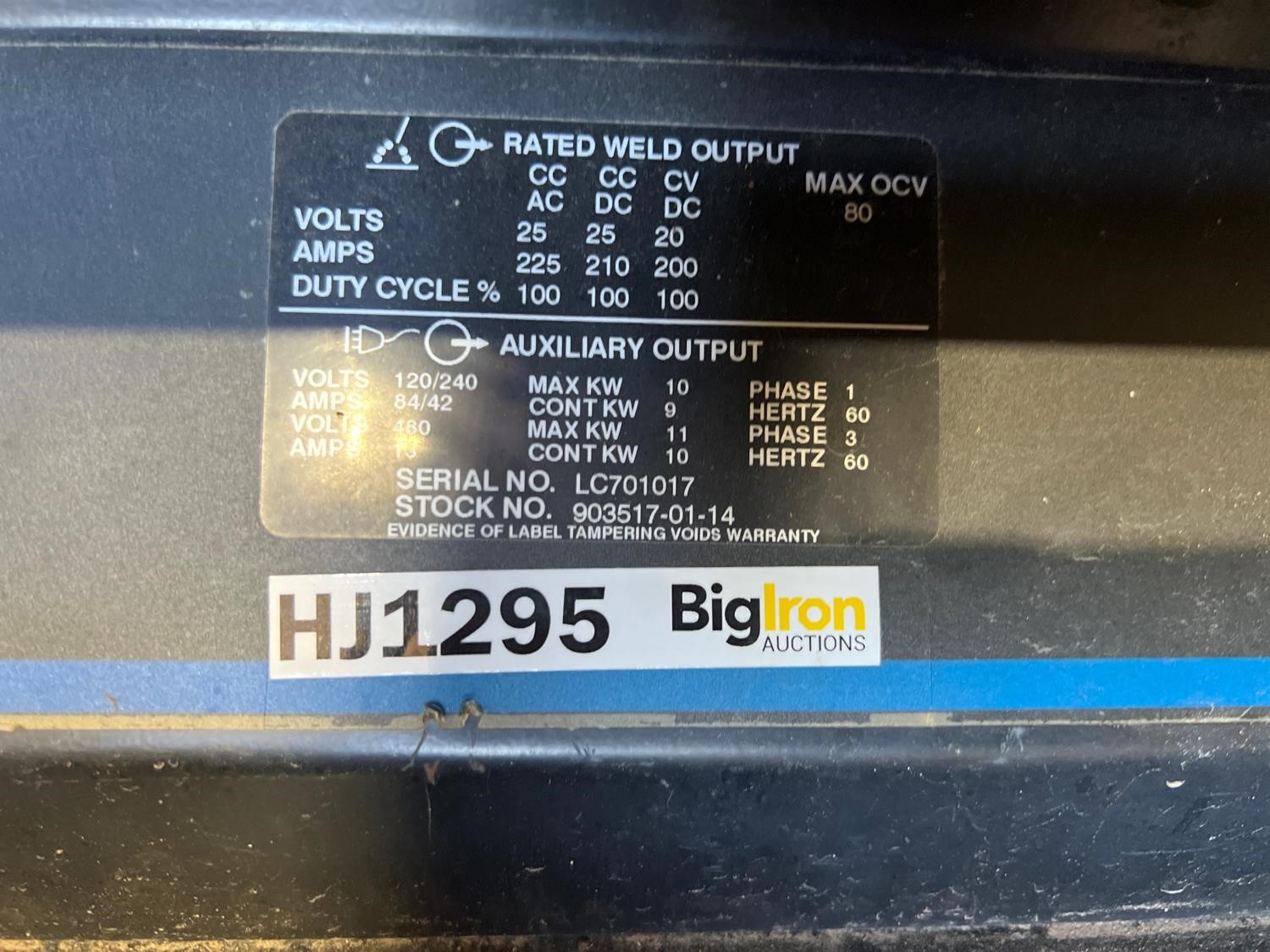 Miller Bobcat 225 3-phase Generator Welder Bigiron Auctions