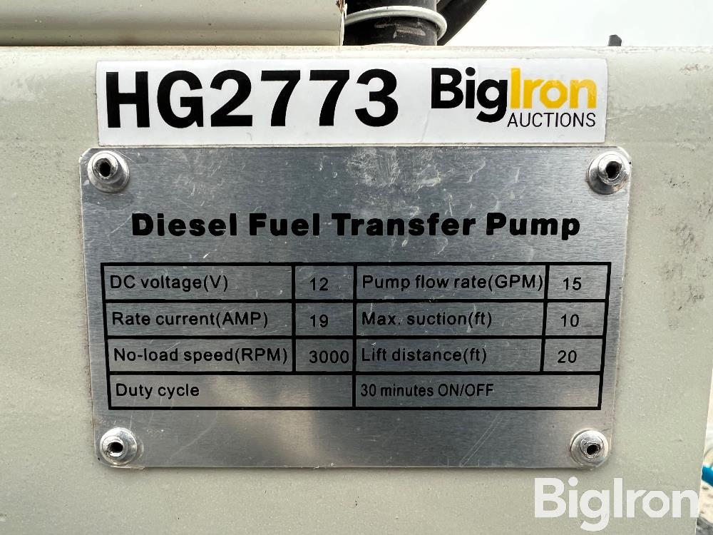 2022 Agt 12V Diesel Fuel Transfer Pump, Hose Reel & Nozzle BigIron