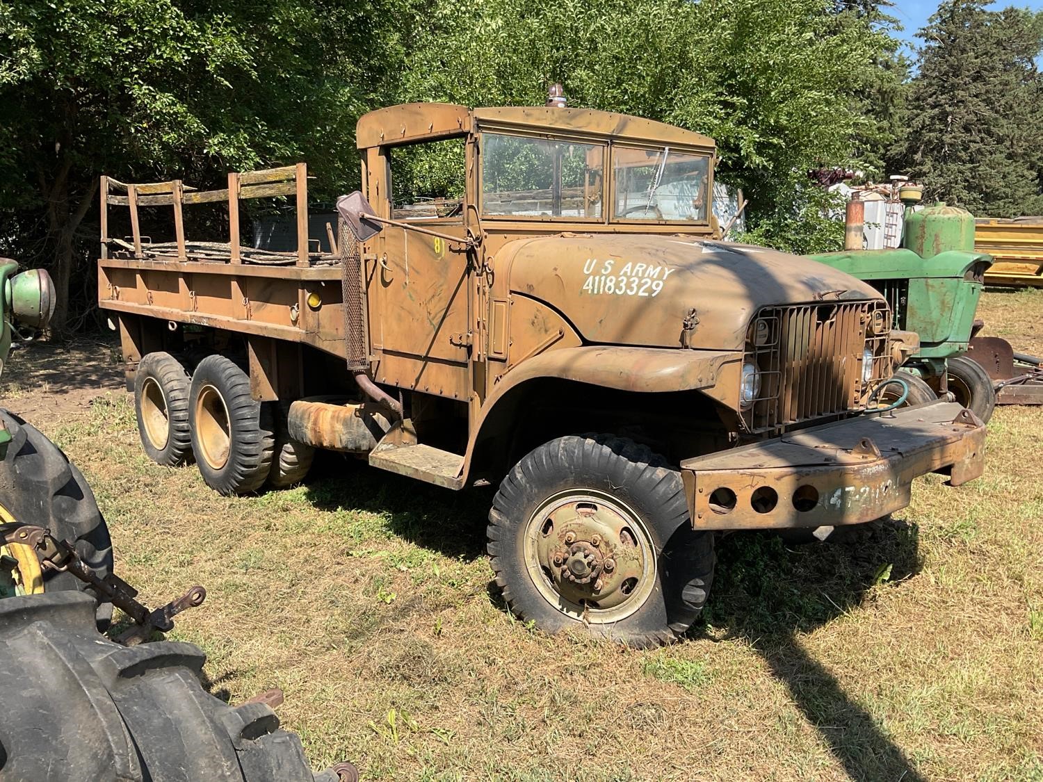 1952 GMC XM211 6x6 Military Flatbed Cargo Truck BigIron Auctions