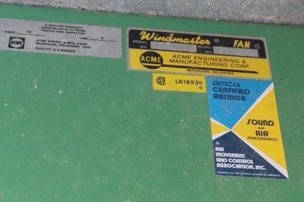 ACME D054J Large 6-Blade Windmaster Fan BigIron Auctions