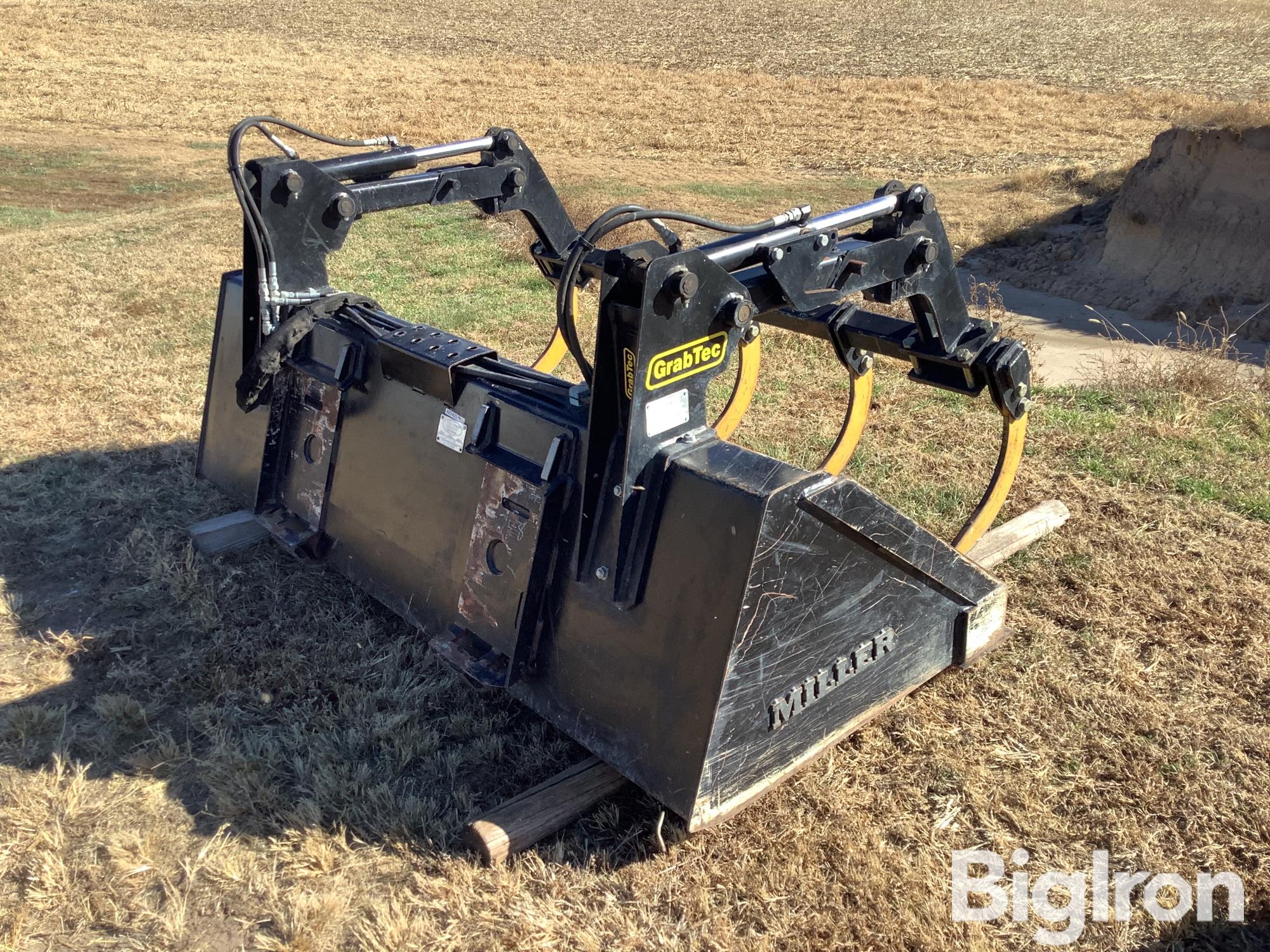 Miller GrabTec BFBC84 Bucket & Grapple Skid Steer Attachment BigIron ...