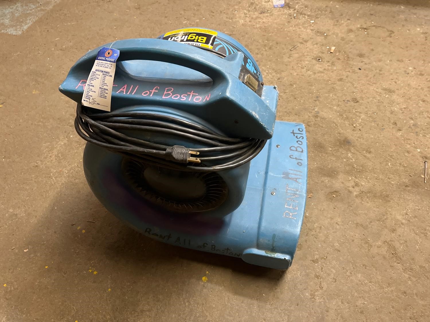 Dri-Eaz Turbo Dryer F188 Electric Floor Blower Fan BigIron Auctions