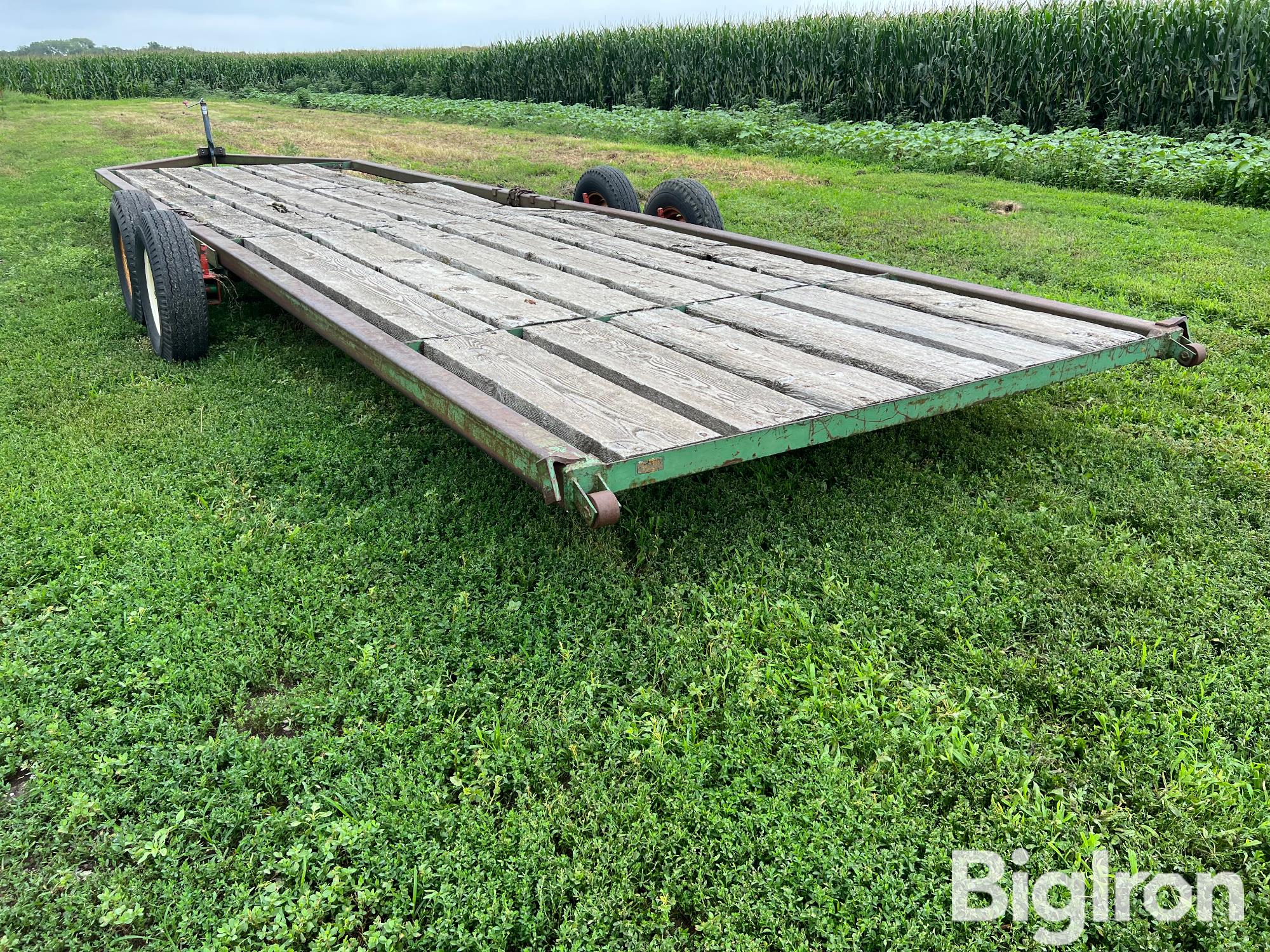 John Deere/Donahue 28'x8' T/A Sliding Axle Flatbed Trailer BigIron Auctions