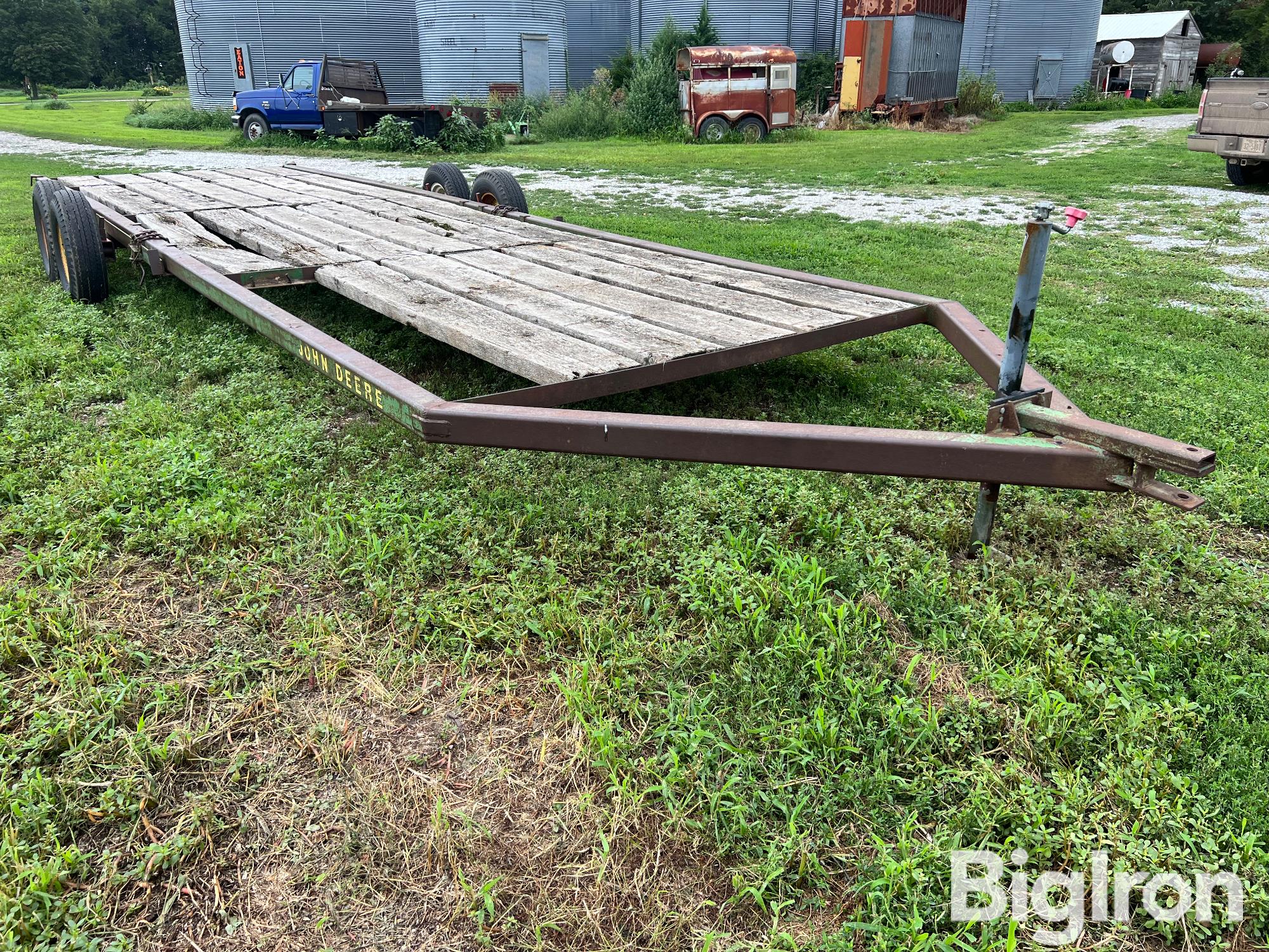 John Deere/Donahue 28'x8' T/A Sliding Axle Flatbed Trailer BigIron Auctions