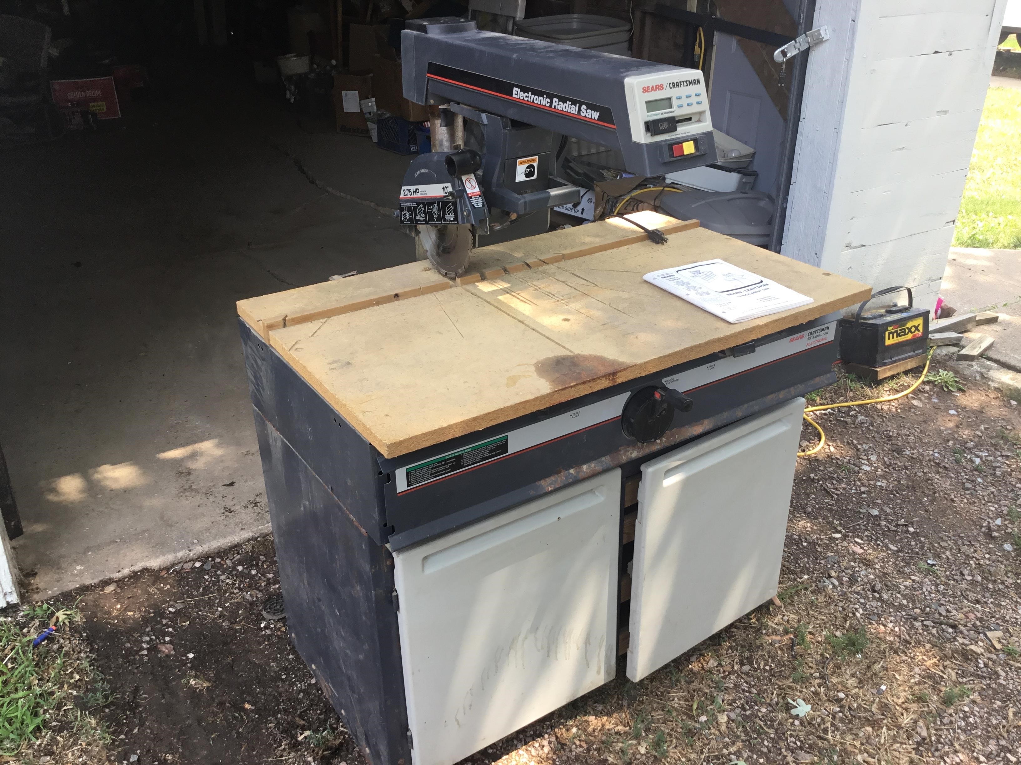 Sears craftsman deals electronic radial saw