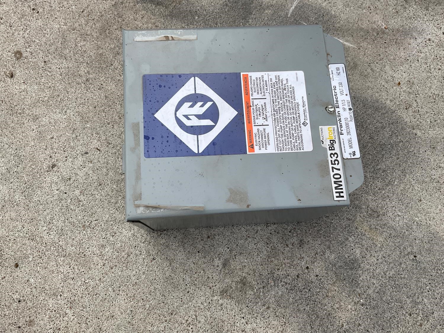 Franklin Electric 2823008110 Well Controller Box BigIron Auctions