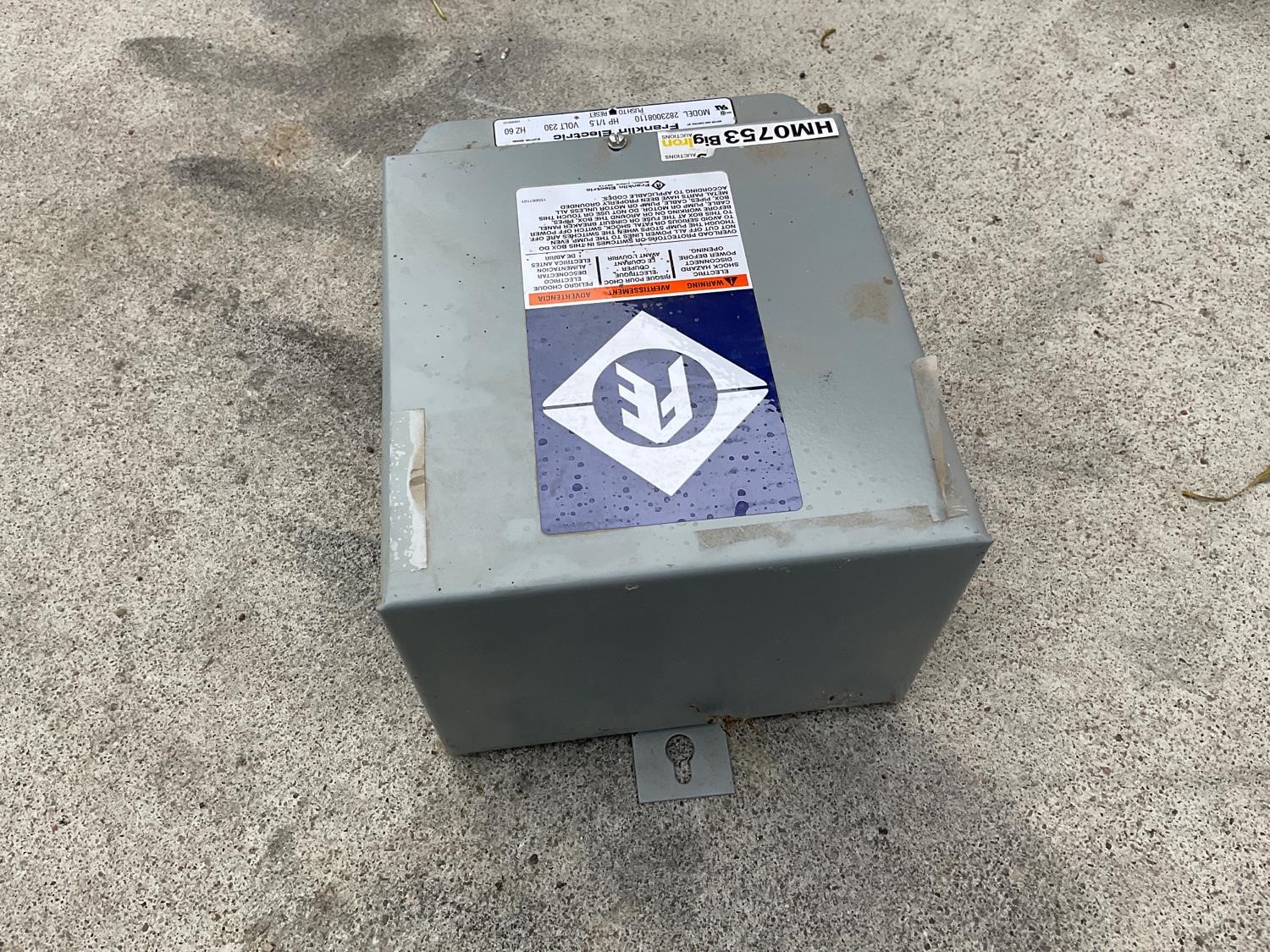 Franklin Electric 2823008110 Well Controller Box BigIron Auctions