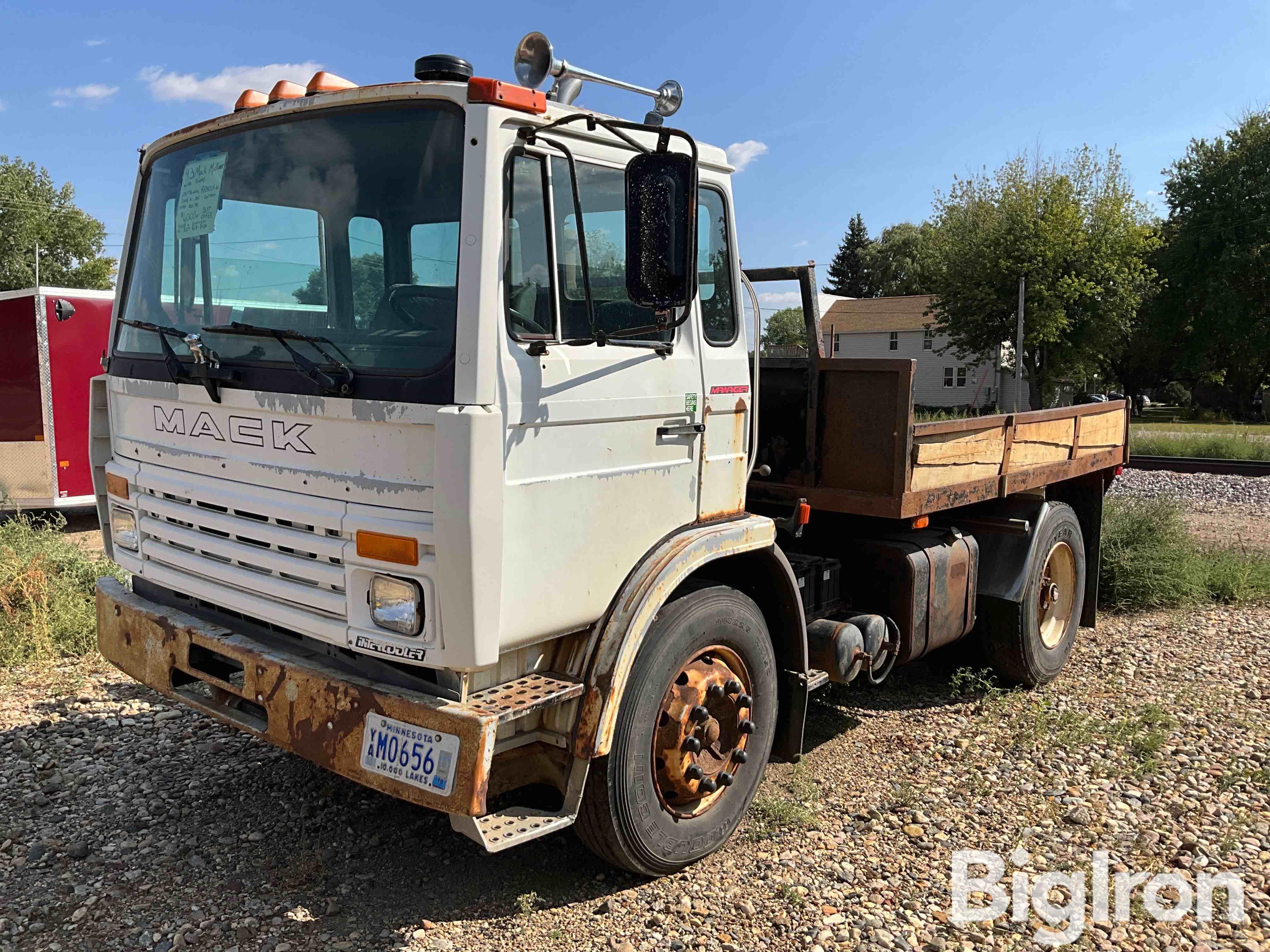 1993 Mack Mid-Liner MS300T 2WD Flatbed Dump Truck BigIron Auctions