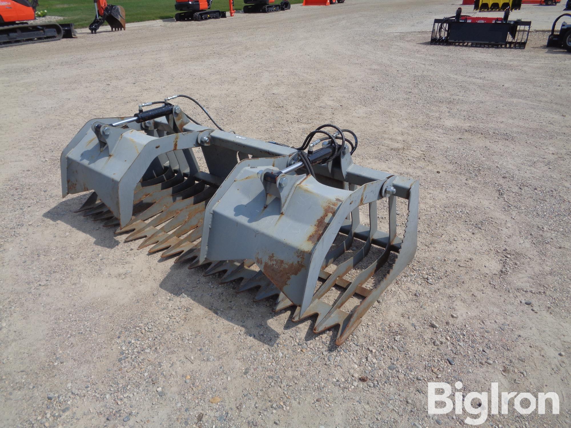 Skid Steer Quick Attach Rock Bucket W/Grapple BigIron Auctions