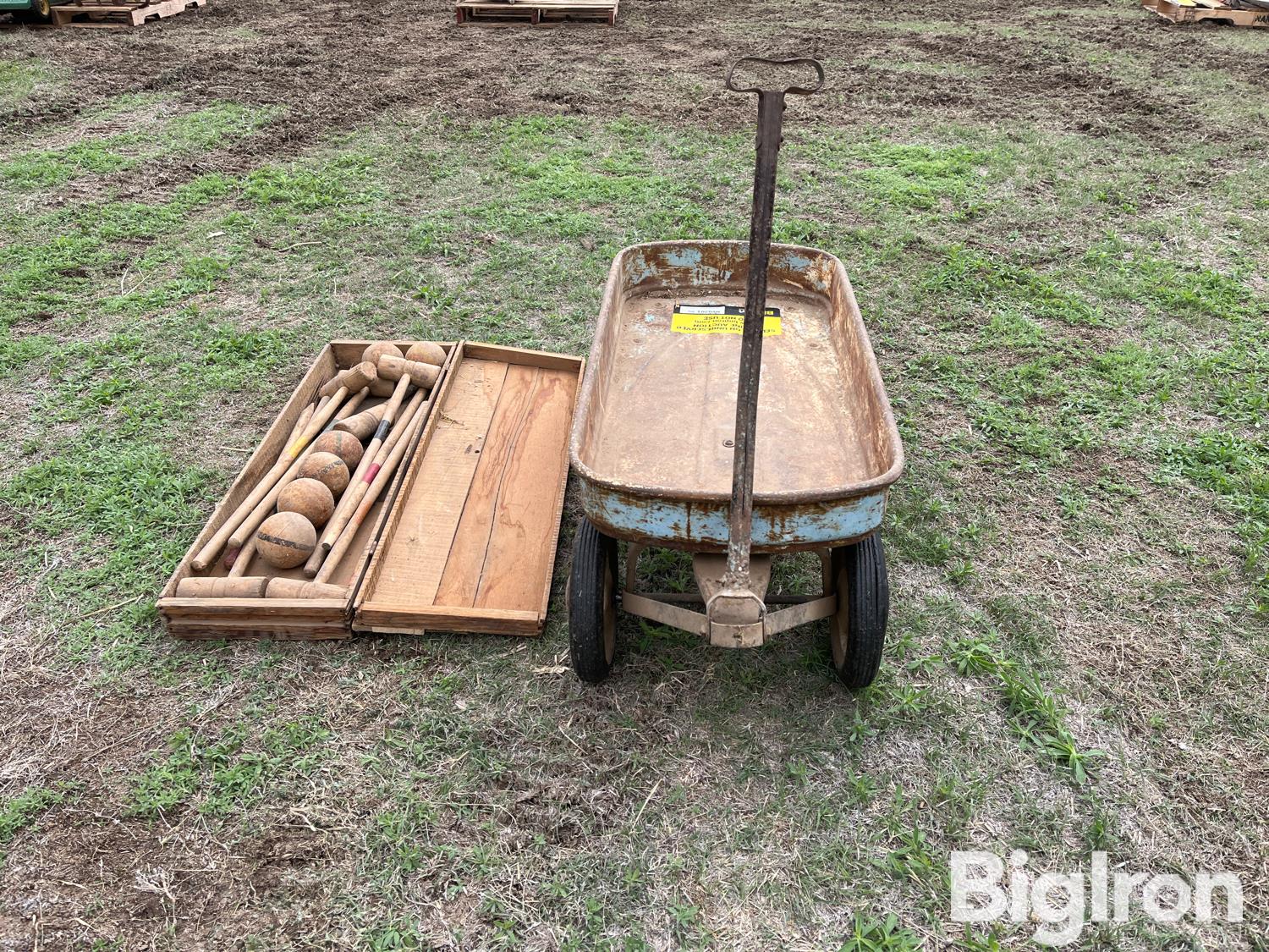 Eclipse Croquet Set & Vintage Kids Pull Wagon Bigiron Auctions