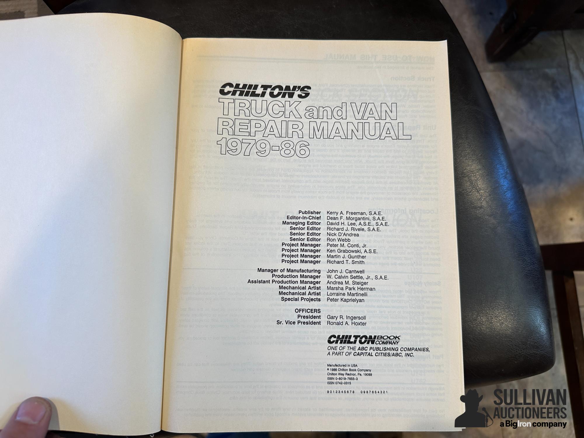 Chilton 1979-86 Truck & Van Repair Manual BigIron Auctions