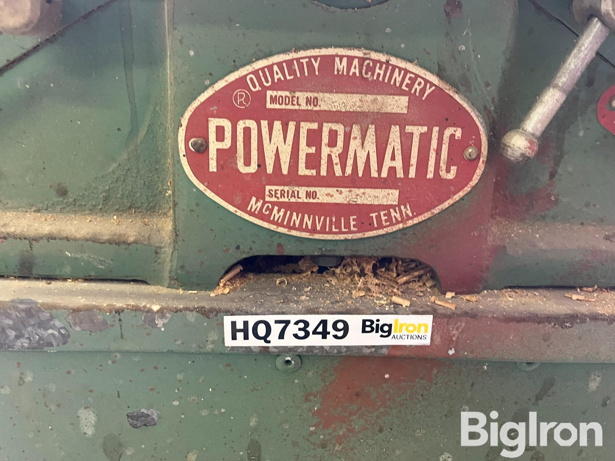 Powermatic 50 Jointer BigIron Auctions