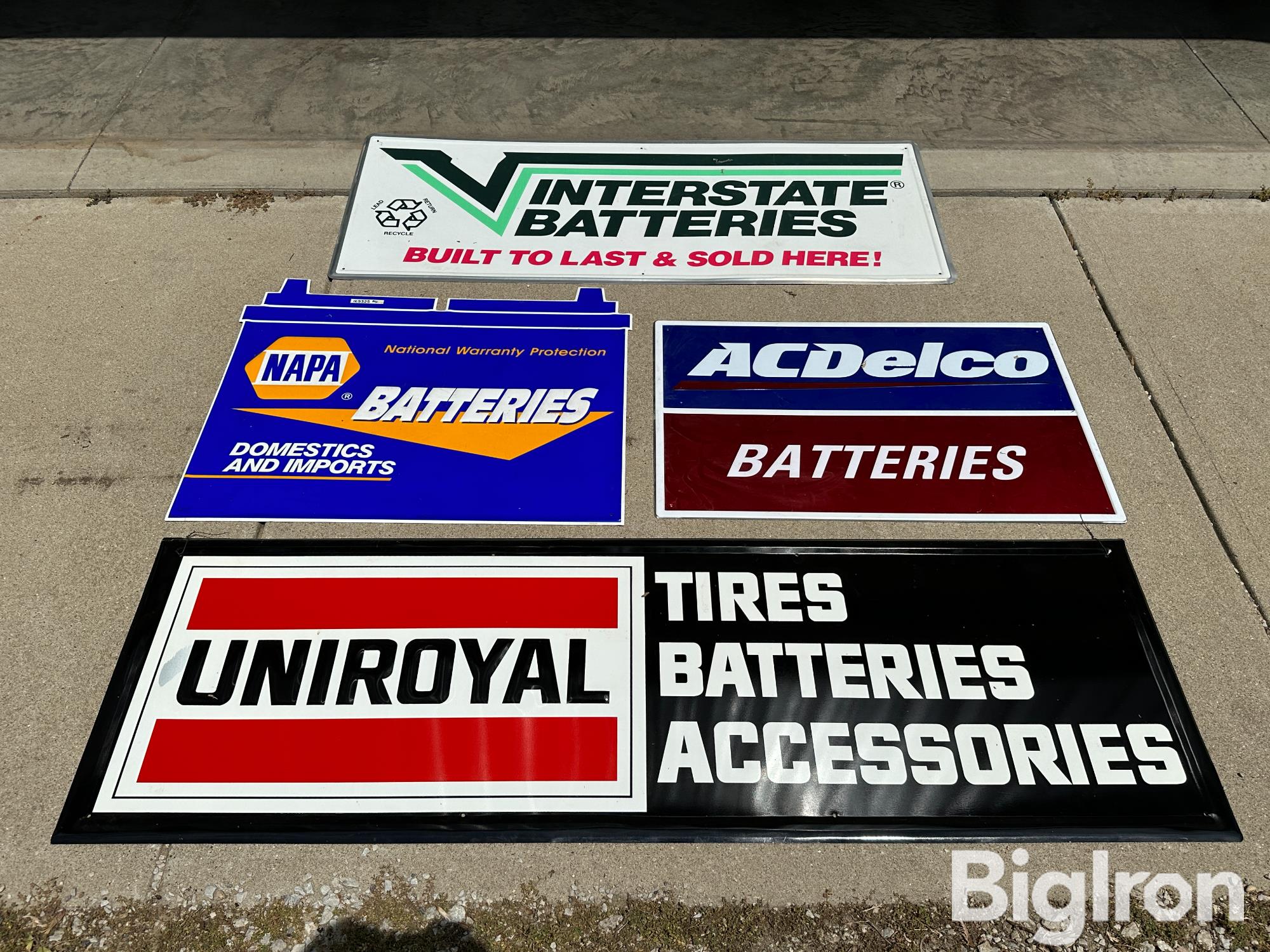 Vintage Battery Metal Signs BigIron Auctions