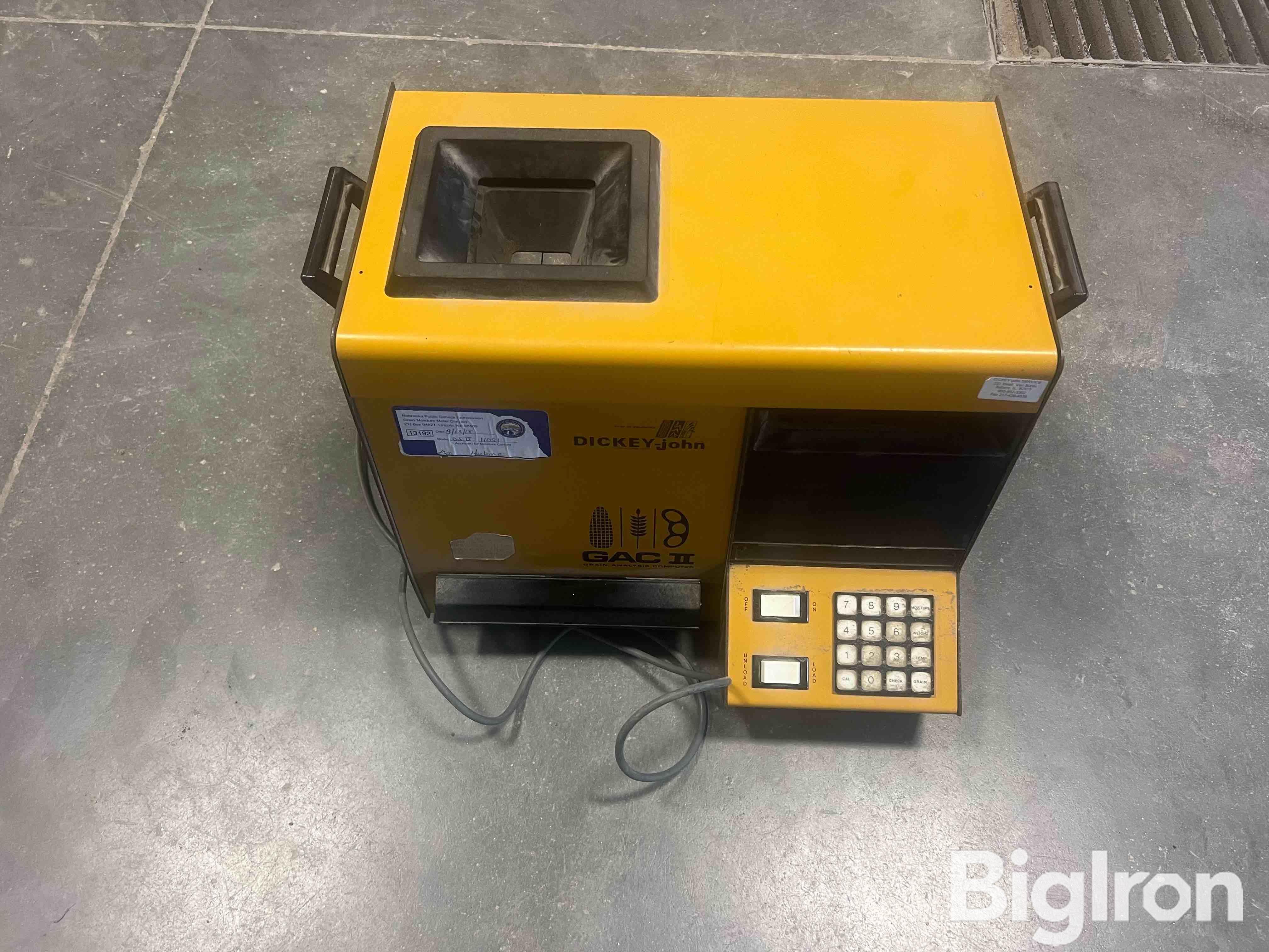 DICKEY-john GAC-II Grain Analysis Computer Moisture Tester BigIron Auctions