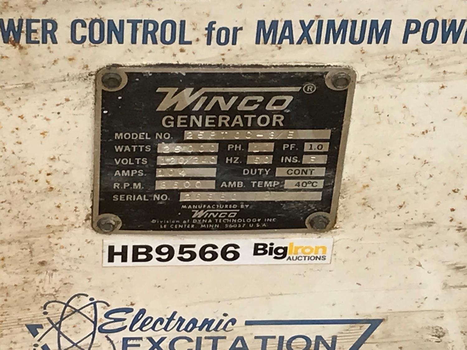 Winco 25PT0C-3/B PTO Generator With Trailer BigIron Auctions