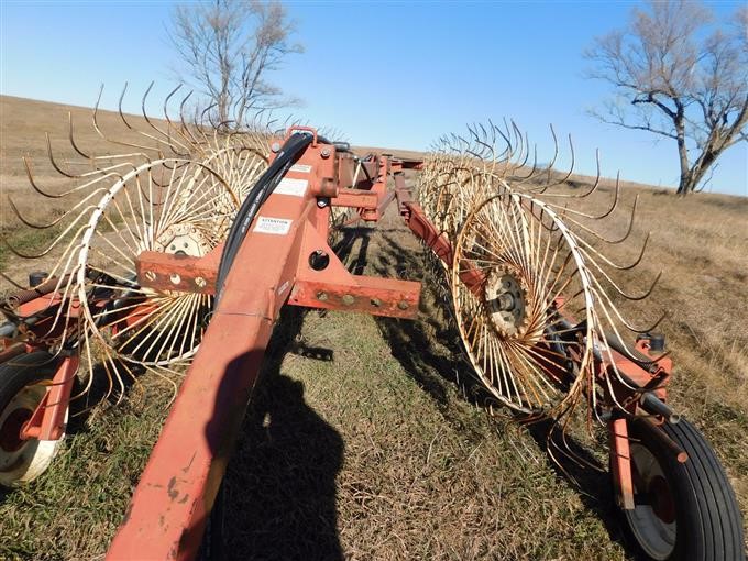 H S Bf Hc High Capacity Bi Fold Wheel Rake Bigiron Auctions