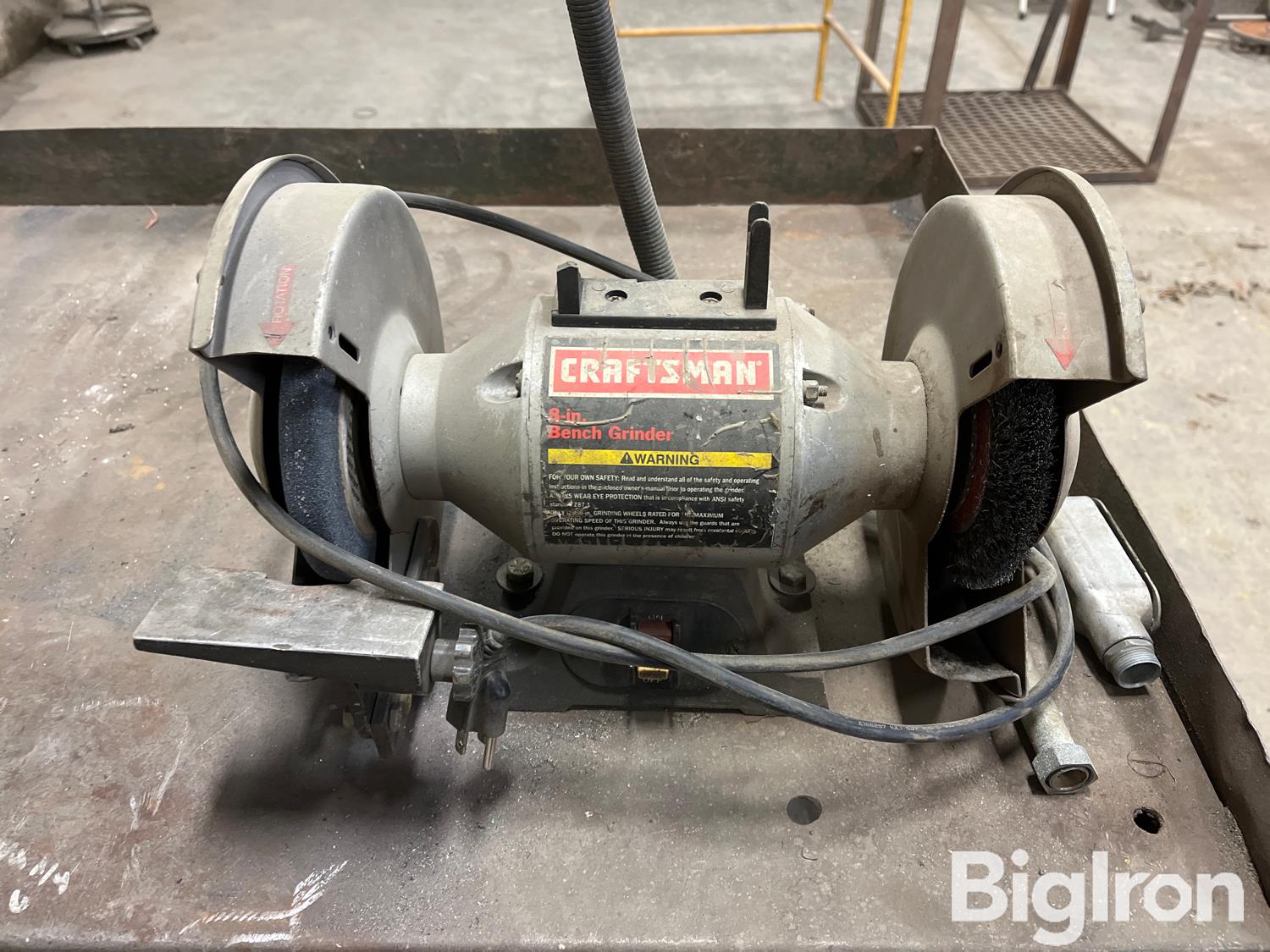 Craftsman 8 Bench Grinder On Steel Work Table Bigiron Auctions