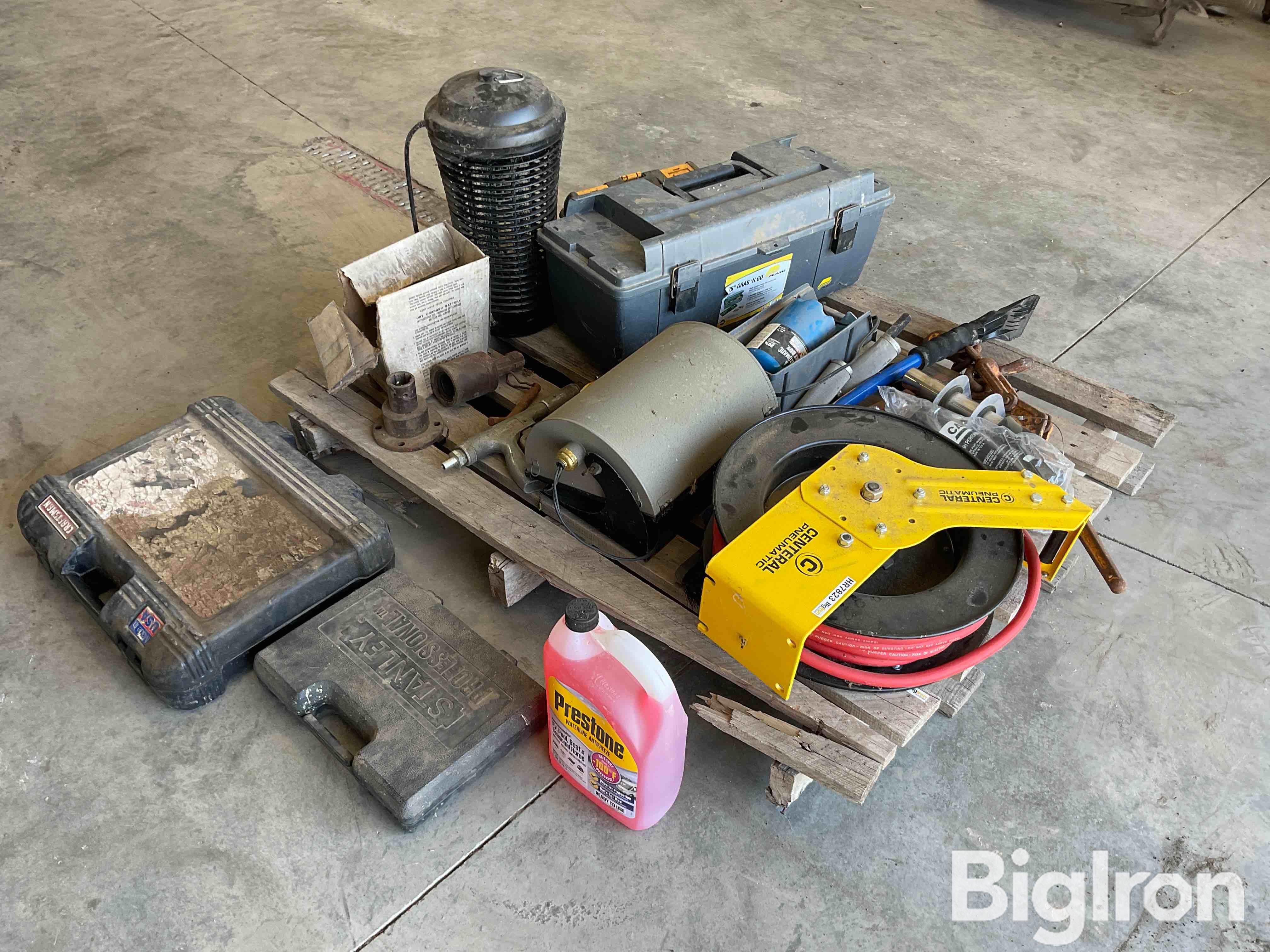 Pneumatic Hose Reel, Toolboxes, Chain Binder, & Misc BigIron Auctions