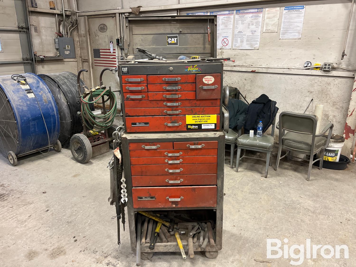 RemLine Tool Chest & Roll Cabinet W/Tools BigIron Auctions