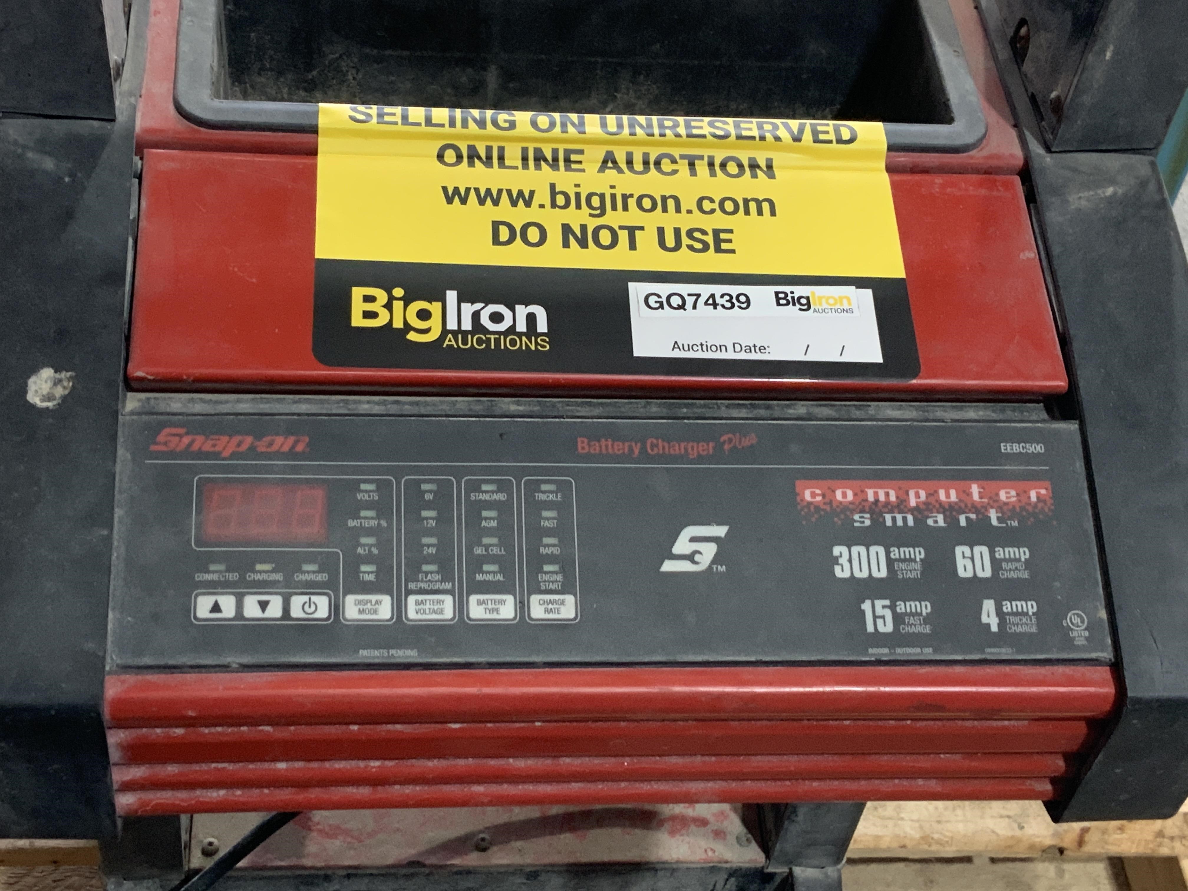 Snap On Eebc500 Computer Smart Battery Charger Plus Bigiron Auctions 3887