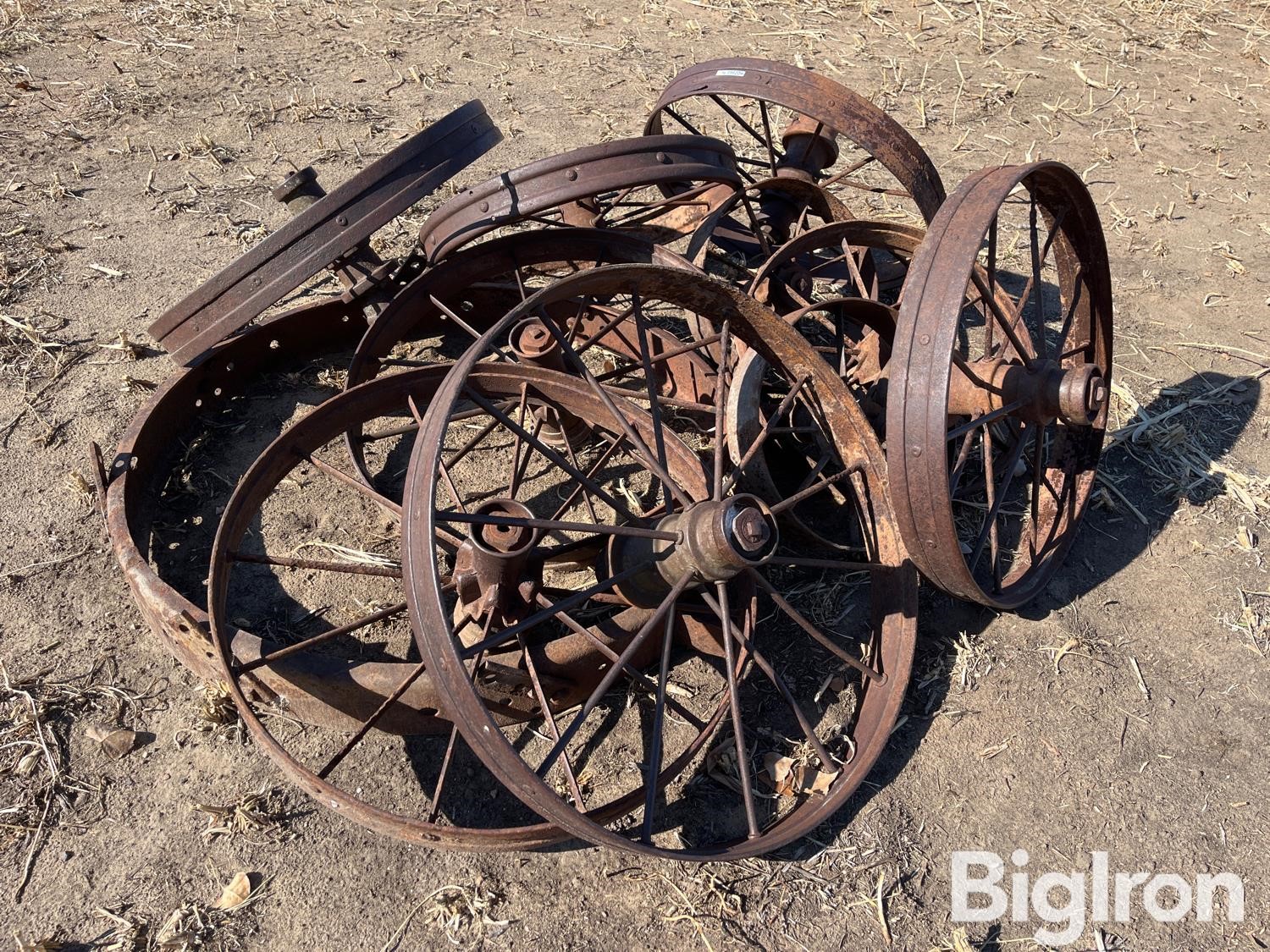 Antique Steel Wagon Wheels BigIron Auctions   Varioussizesteelwagonwheels 05ae3ac7ad4647939f061fe95b684eb7 