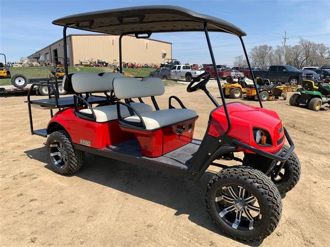 2019 E-Z-GO EXPRESS L6 Red High Output Off-Highway Golf Cart