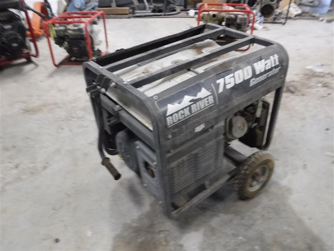 Rock River 0239062 7500 Watt Portable Generator Bigiron Auctions