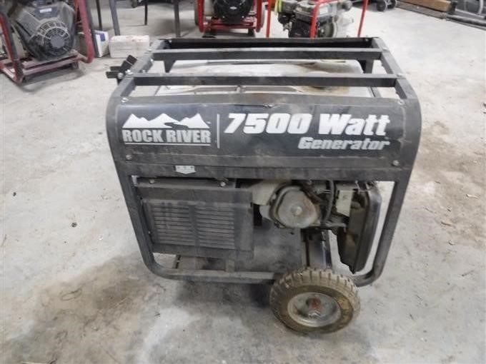 Rock River 0239062 7500 Watt Portable Generator BigIron Auctions