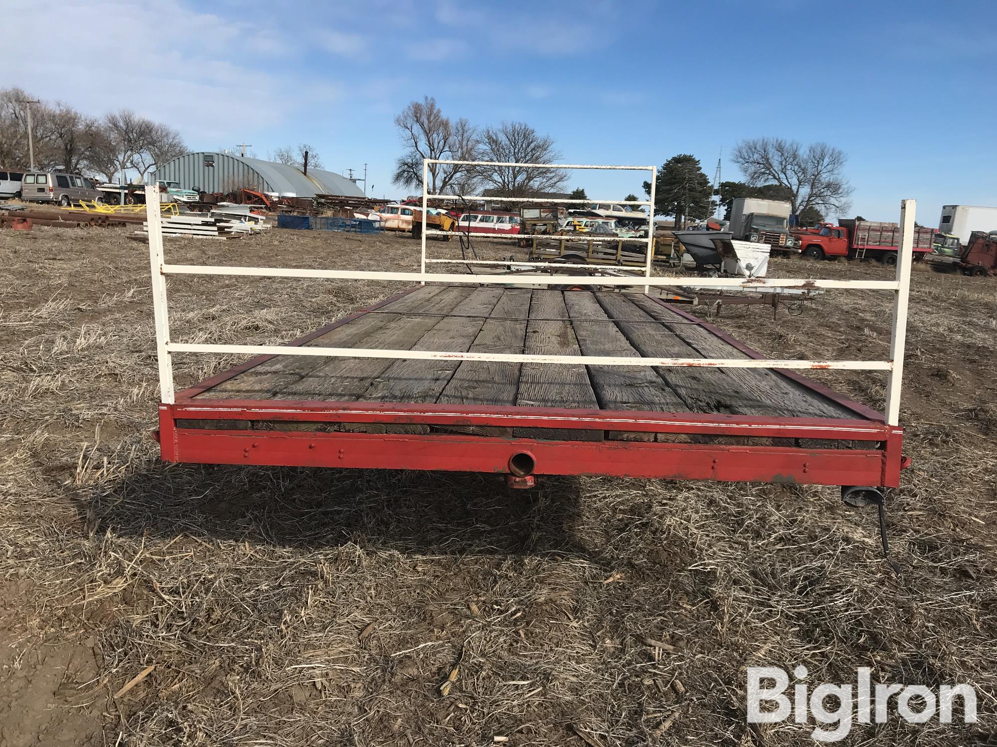 Shop Built T/A Flatbed Hay Trailer BigIron Auctions